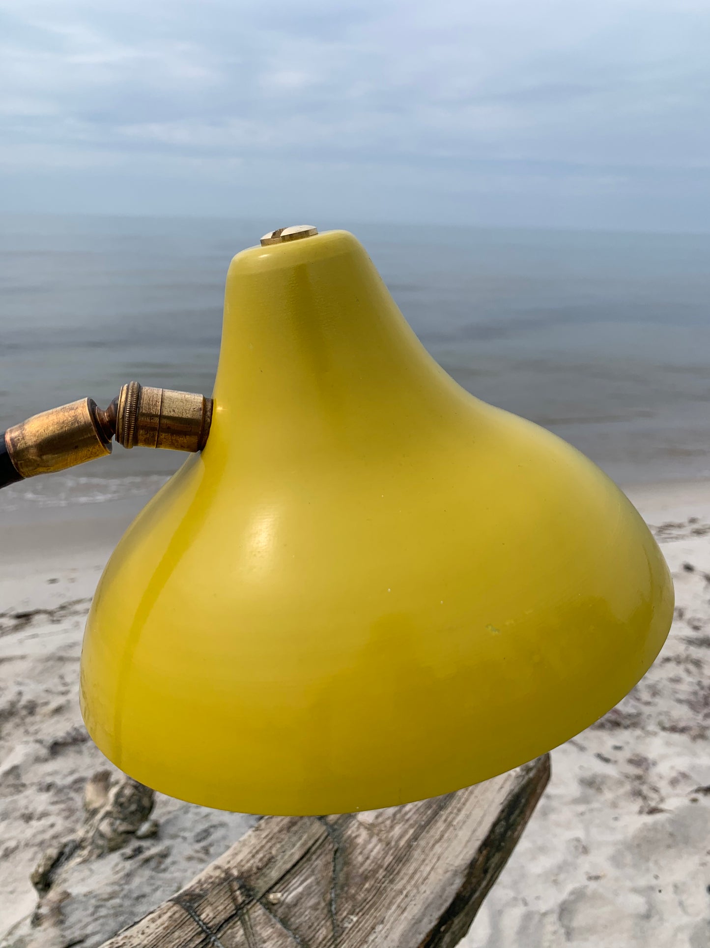 Vintage lampe med IBM reklame