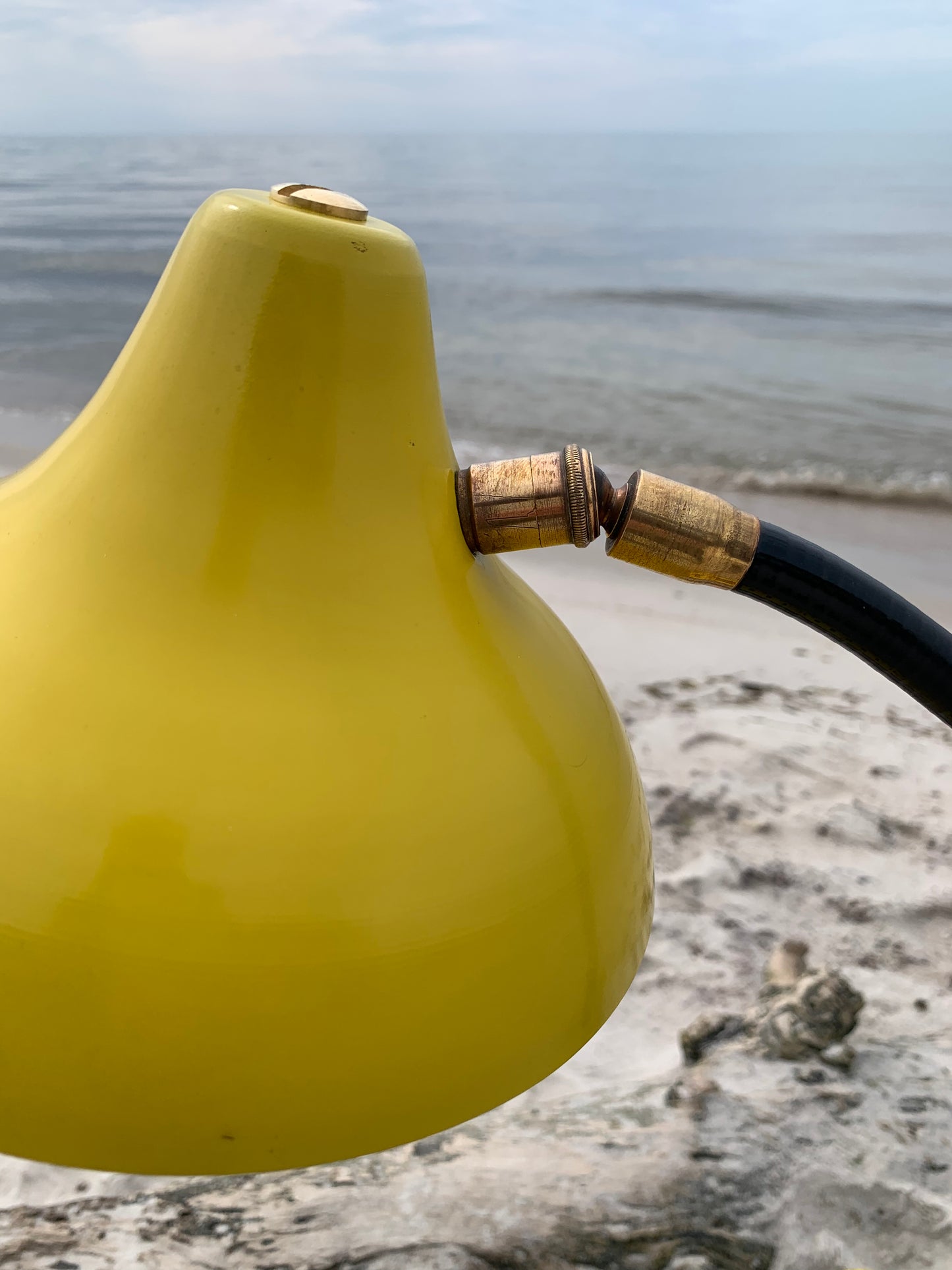 Vintage lampe med IBM reklame
