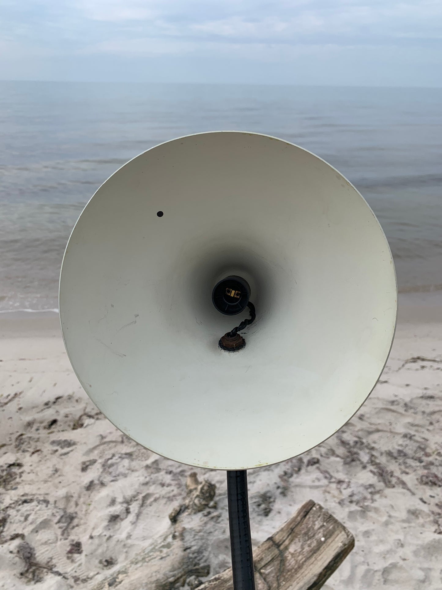 Vintage lampe med IBM reklame