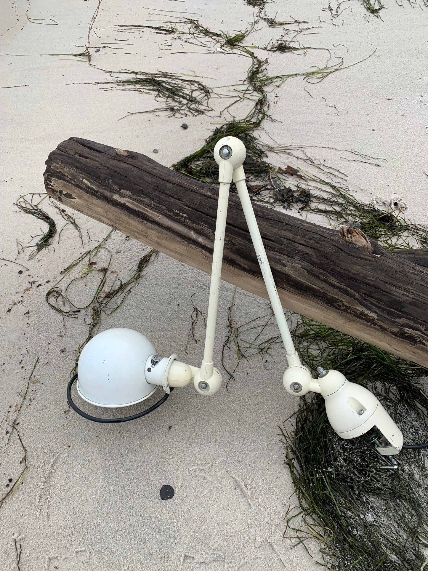 Jieldé lampe med 2 arme og bordbeslag