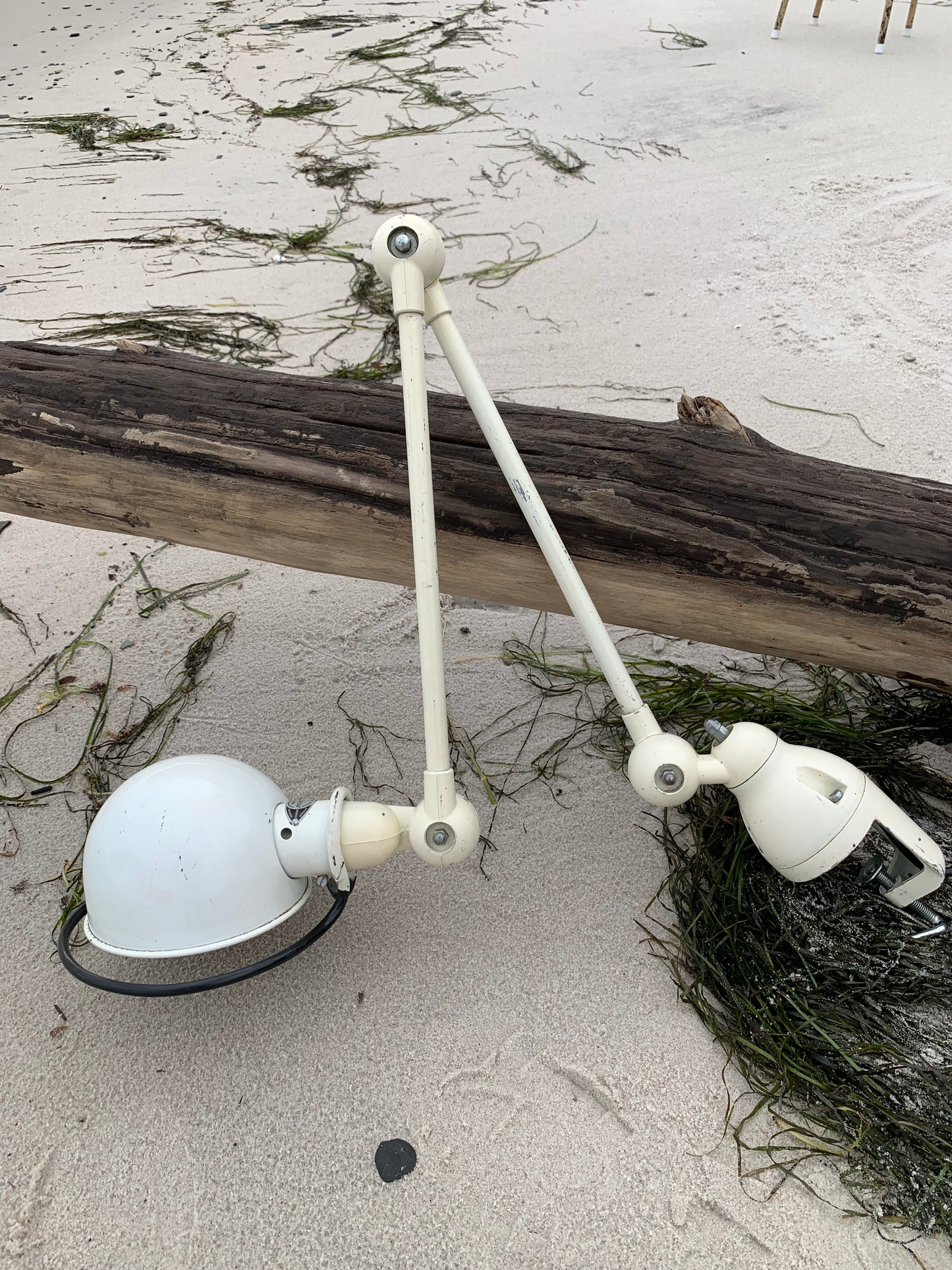 Jieldé lampe med 2 arme og bordbeslag