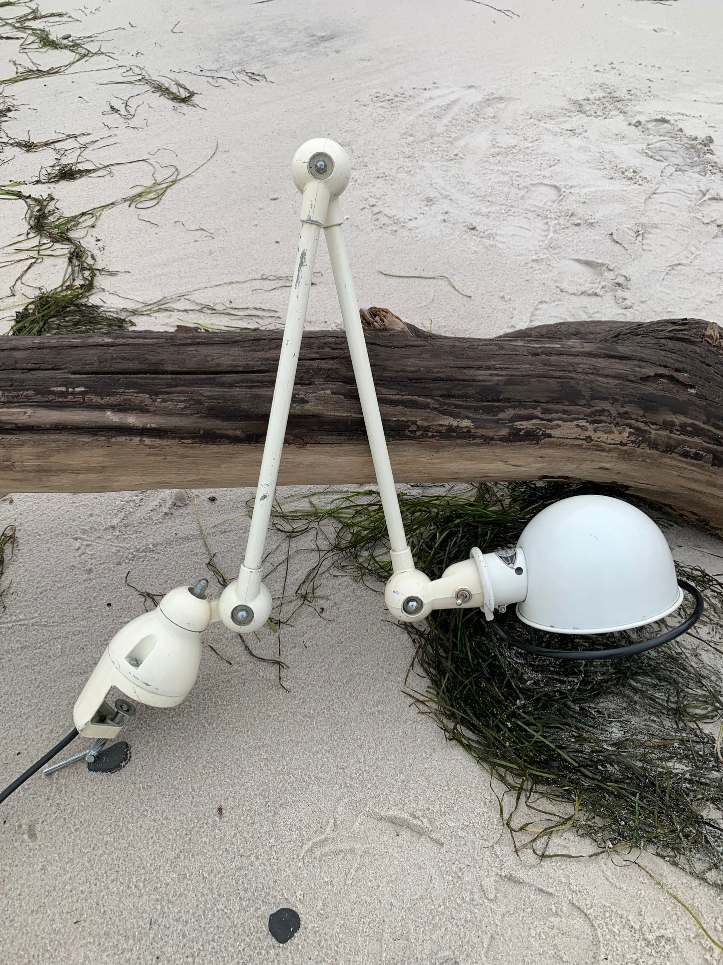 Jieldé lampe med 2 arme og bordbeslag