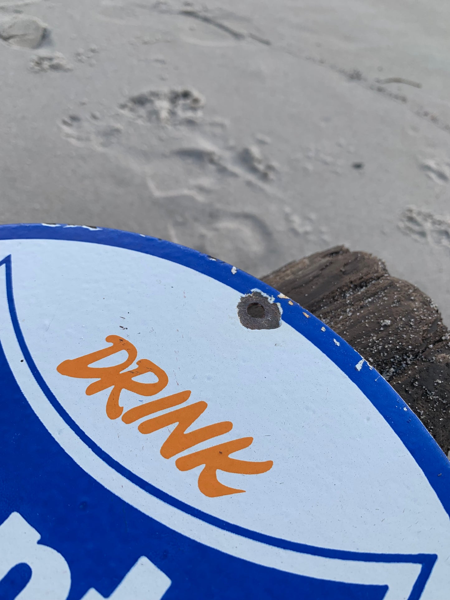 Gammelt Fanta emaljeskilt