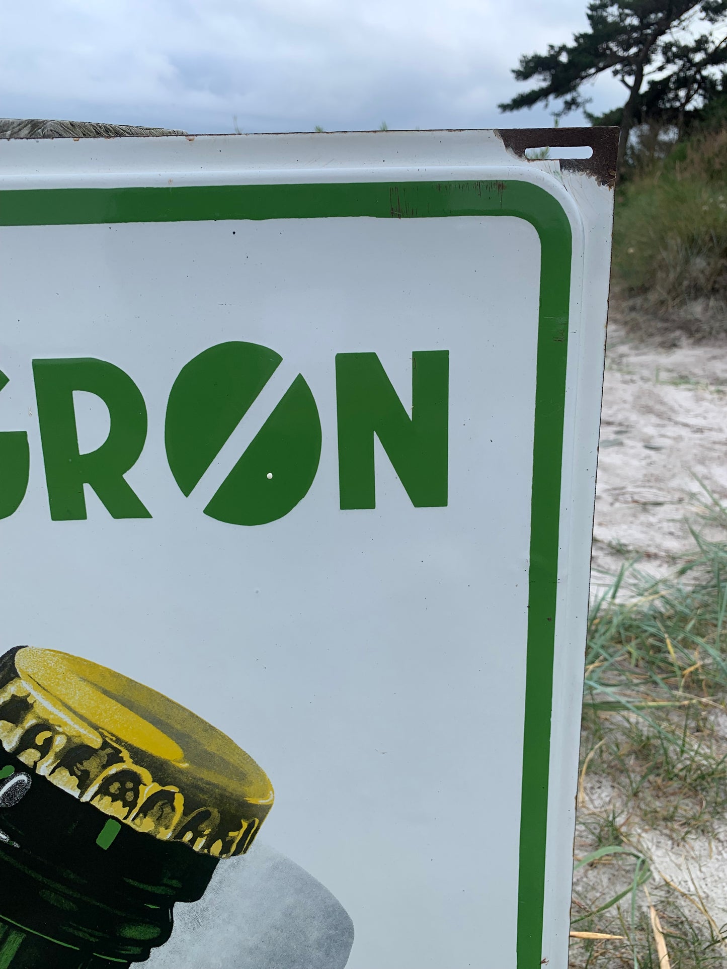 Emaljeskilt - Grøn Tuborg