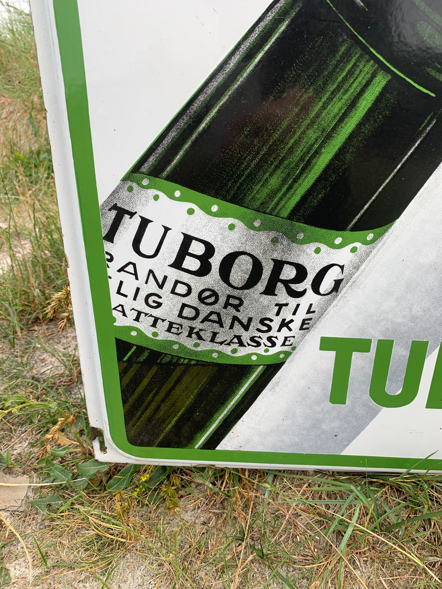 Emaljeskilt - Grøn Tuborg