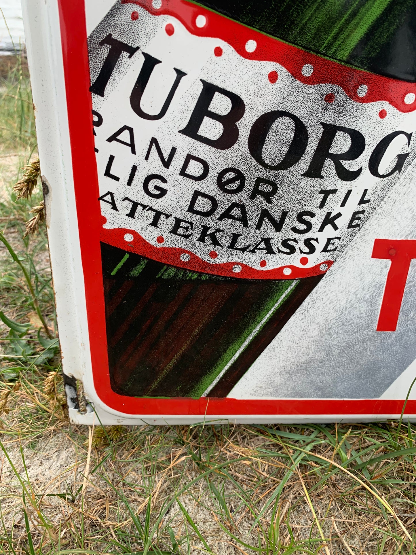Emaljeskilt - “Rød Tuborg”