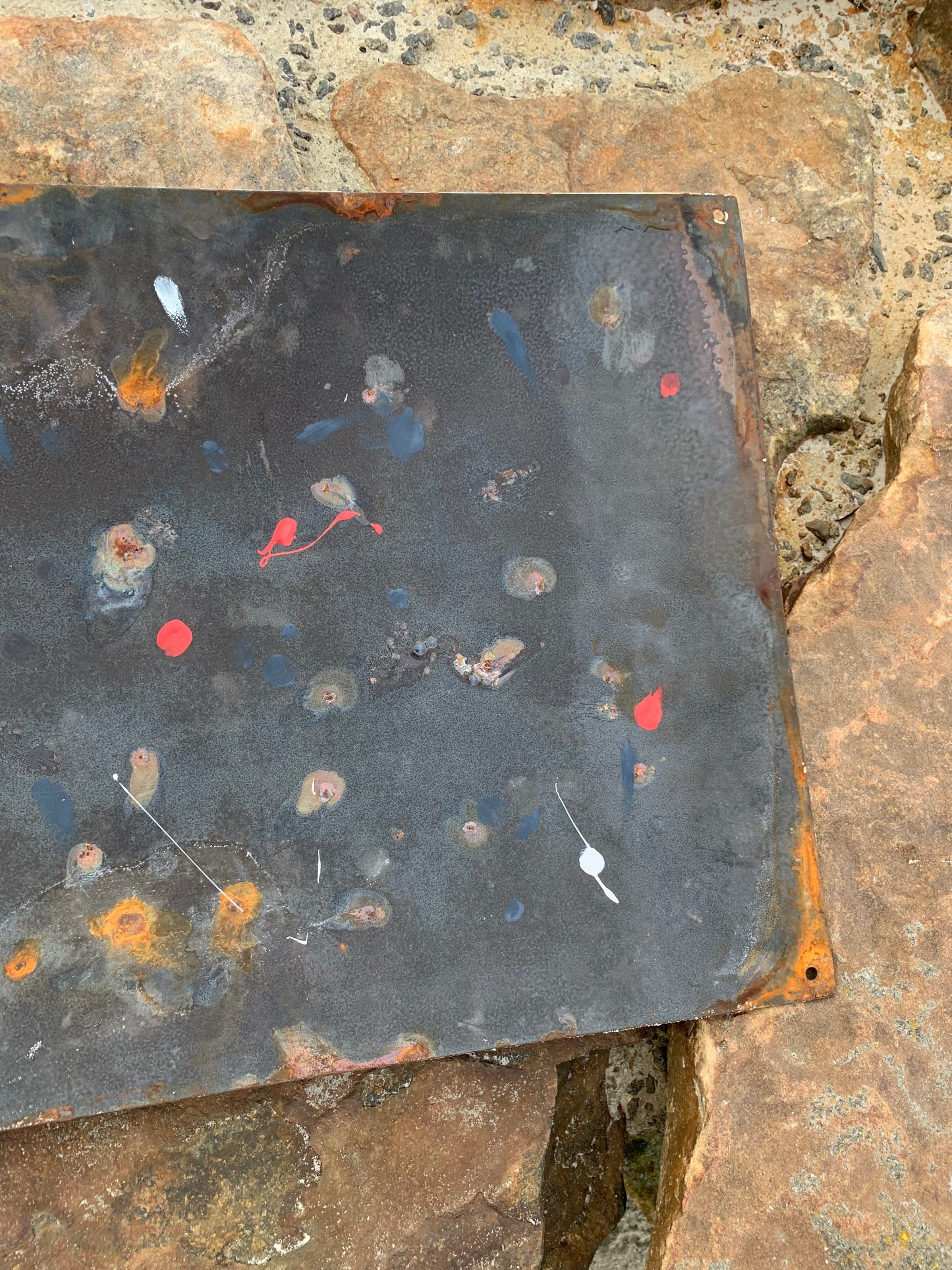 Emaljeskilt med Kaptajn Haddock og Esso