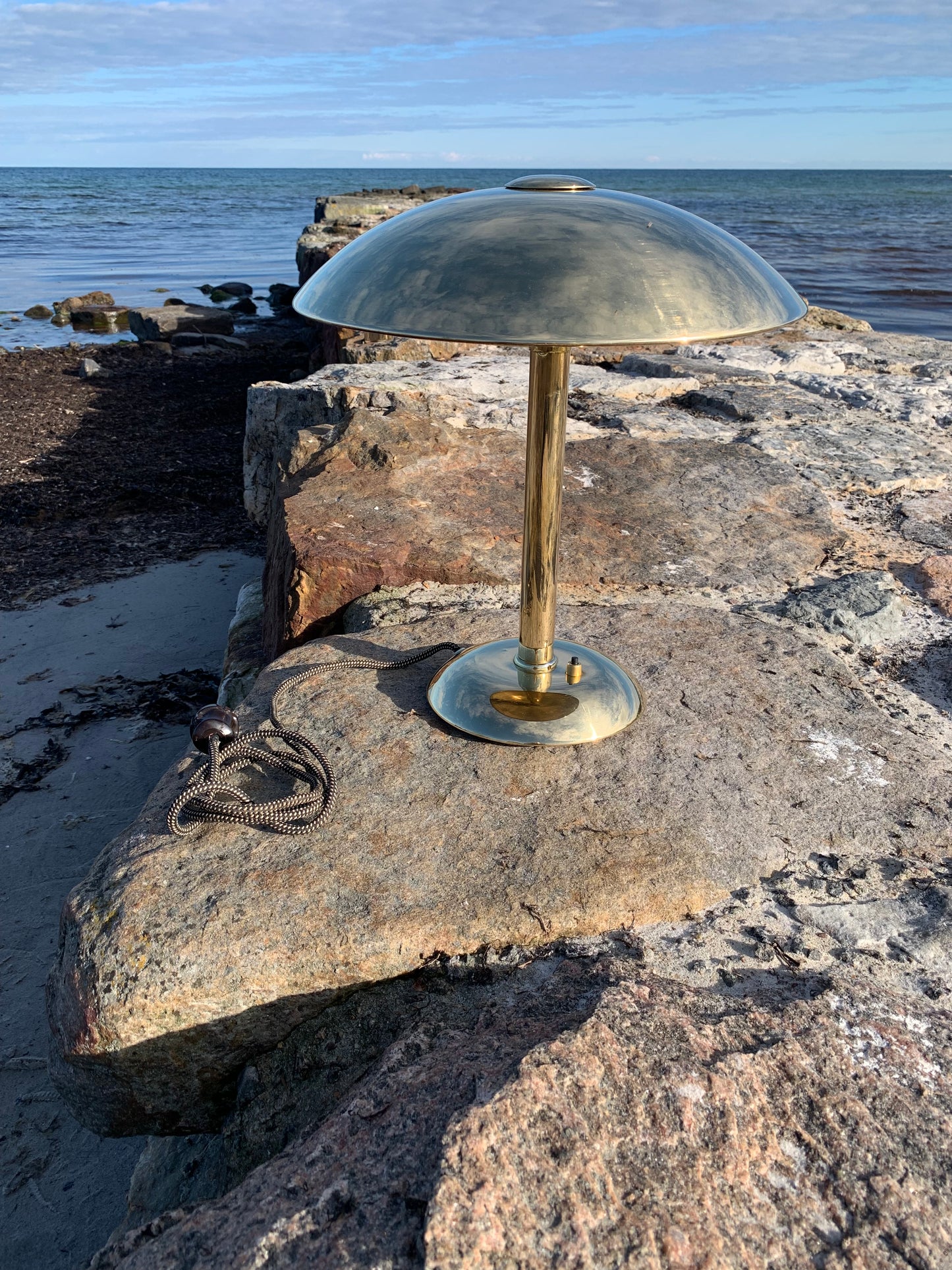 Egon Hildebrand messing lampe med svingarm