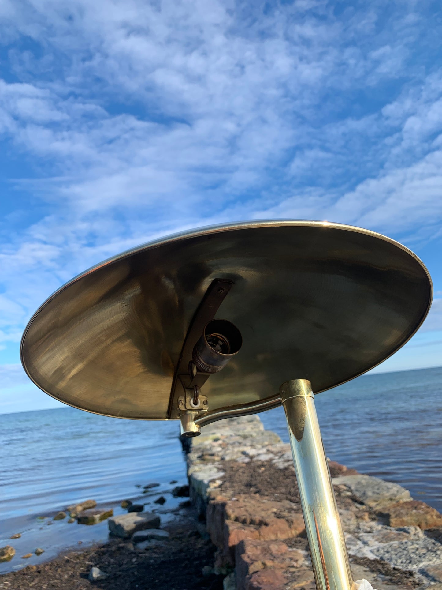 Egon Hildebrand messing lampe med svingarm