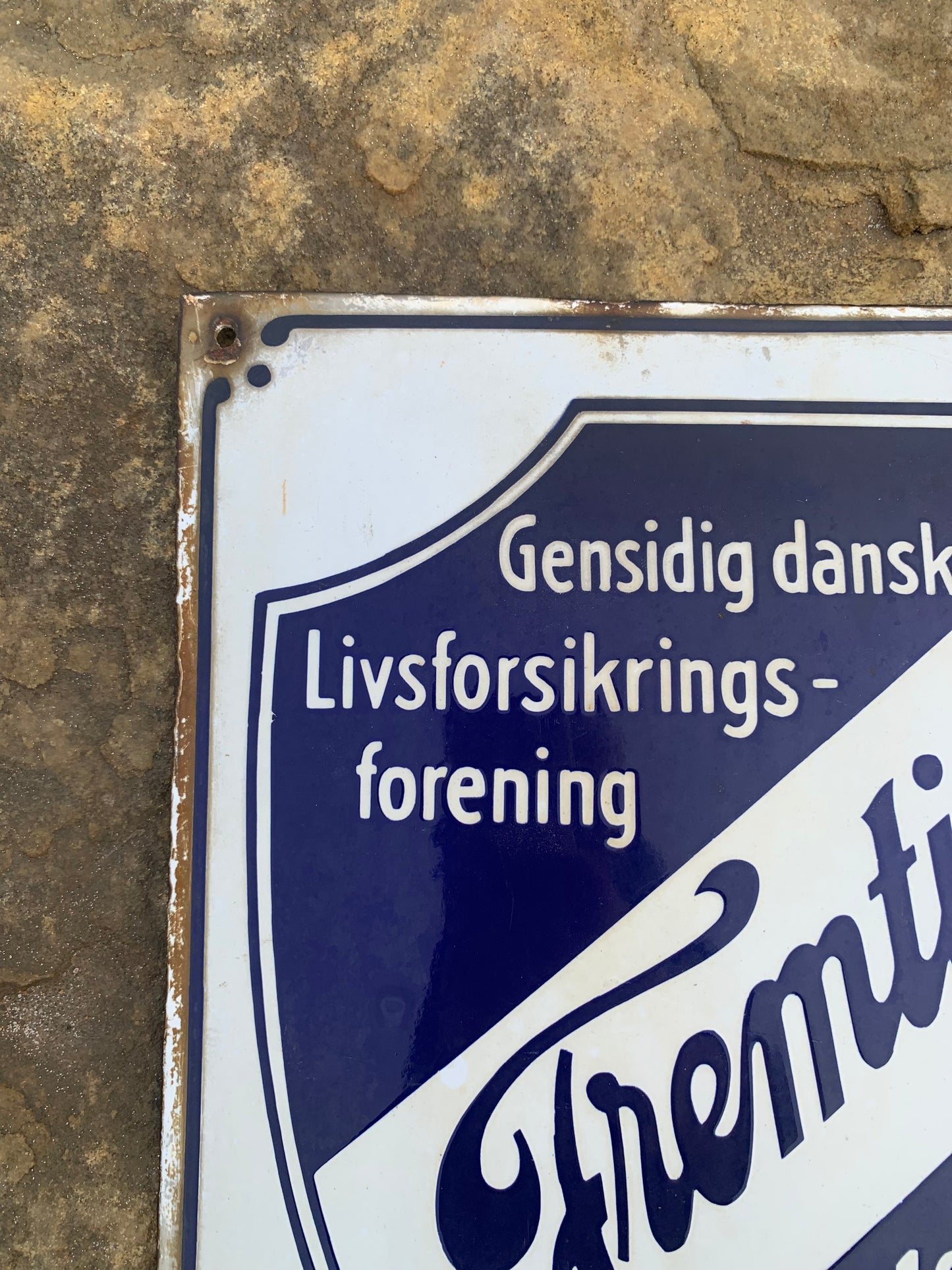 Emaljeskilt - Gensidig dansk livsforsikrings forening