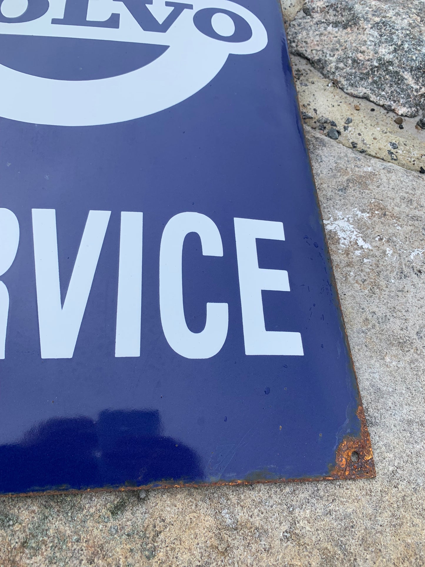 Volvo emaljeskilt (hvælvet)