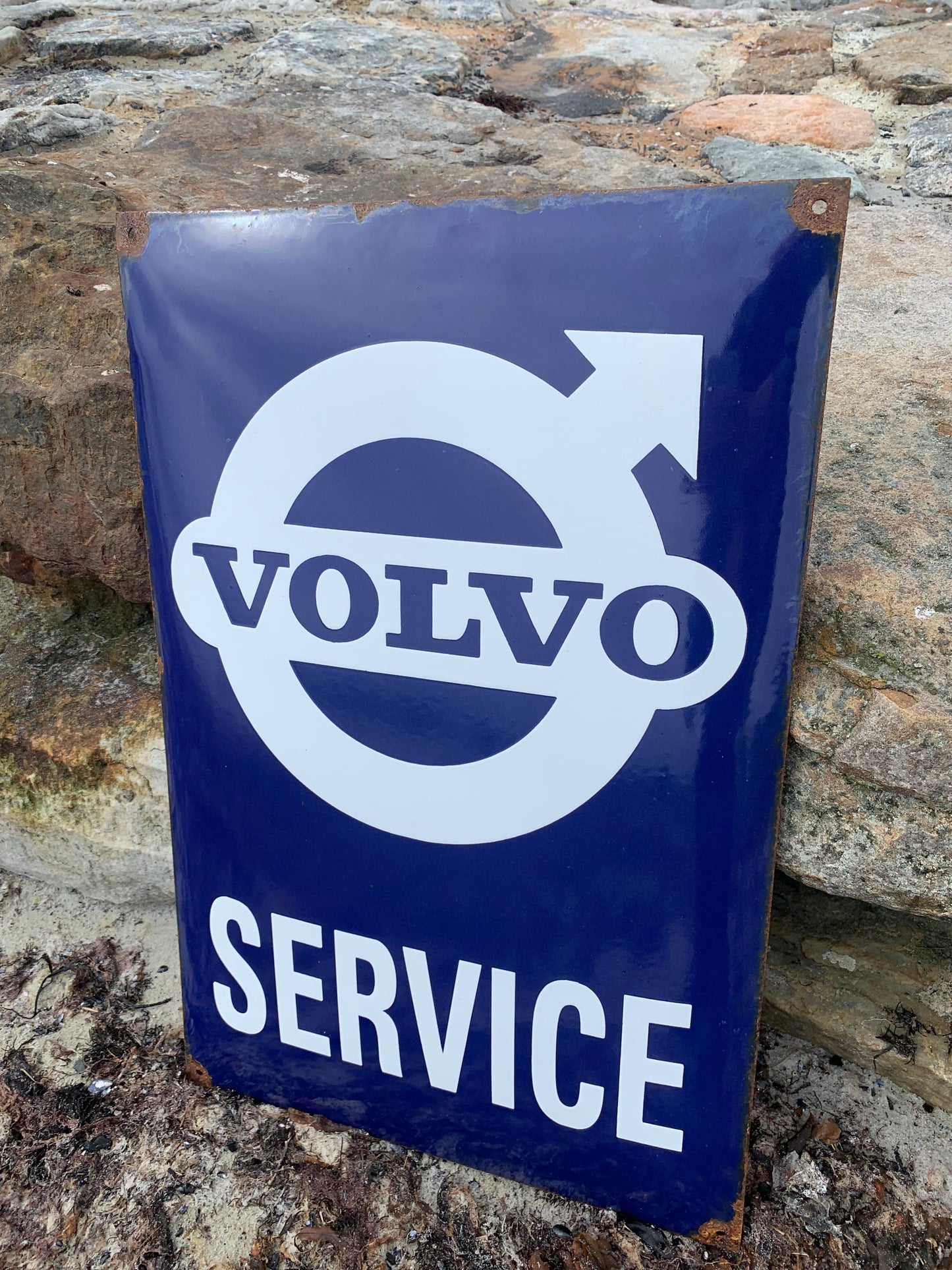 Volvo emaljeskilt (hvælvet)