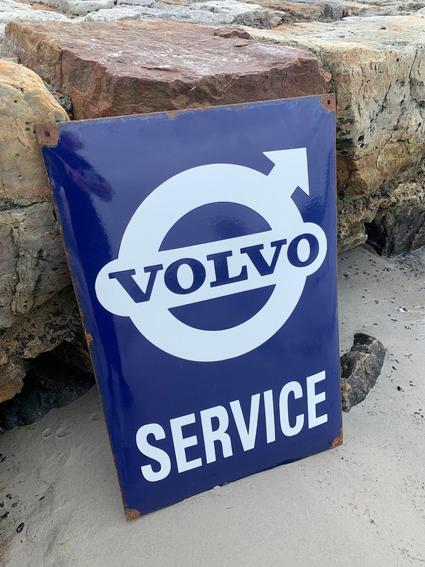 Volvo emaljeskilt (hvælvet)