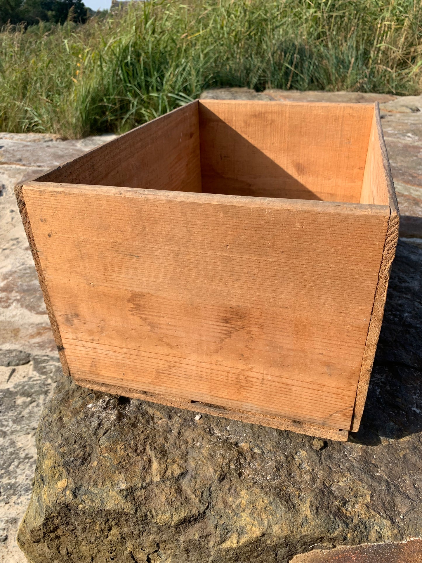 Trækasse med original reklamelabel