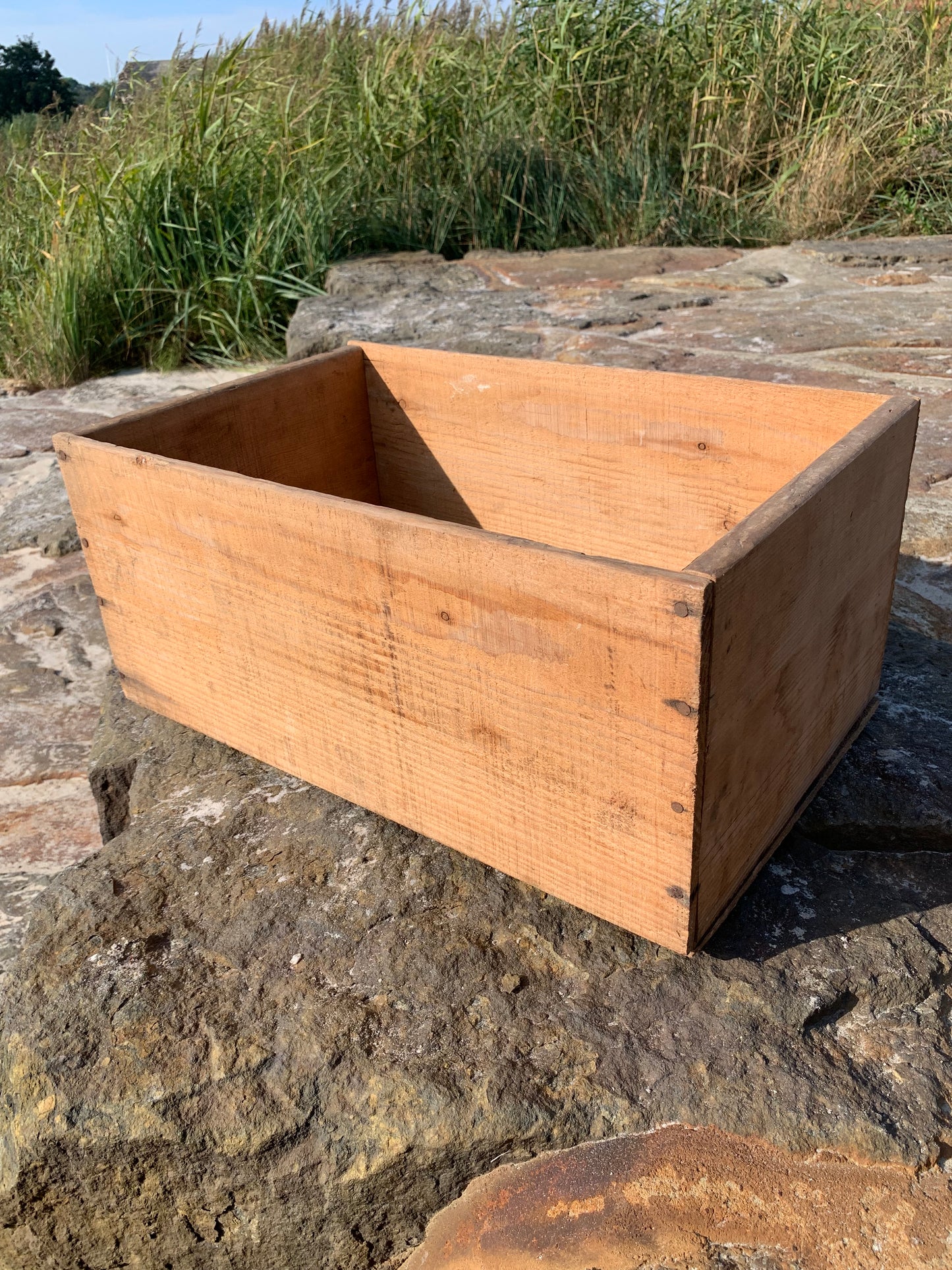 Trækasse med original reklamelabel