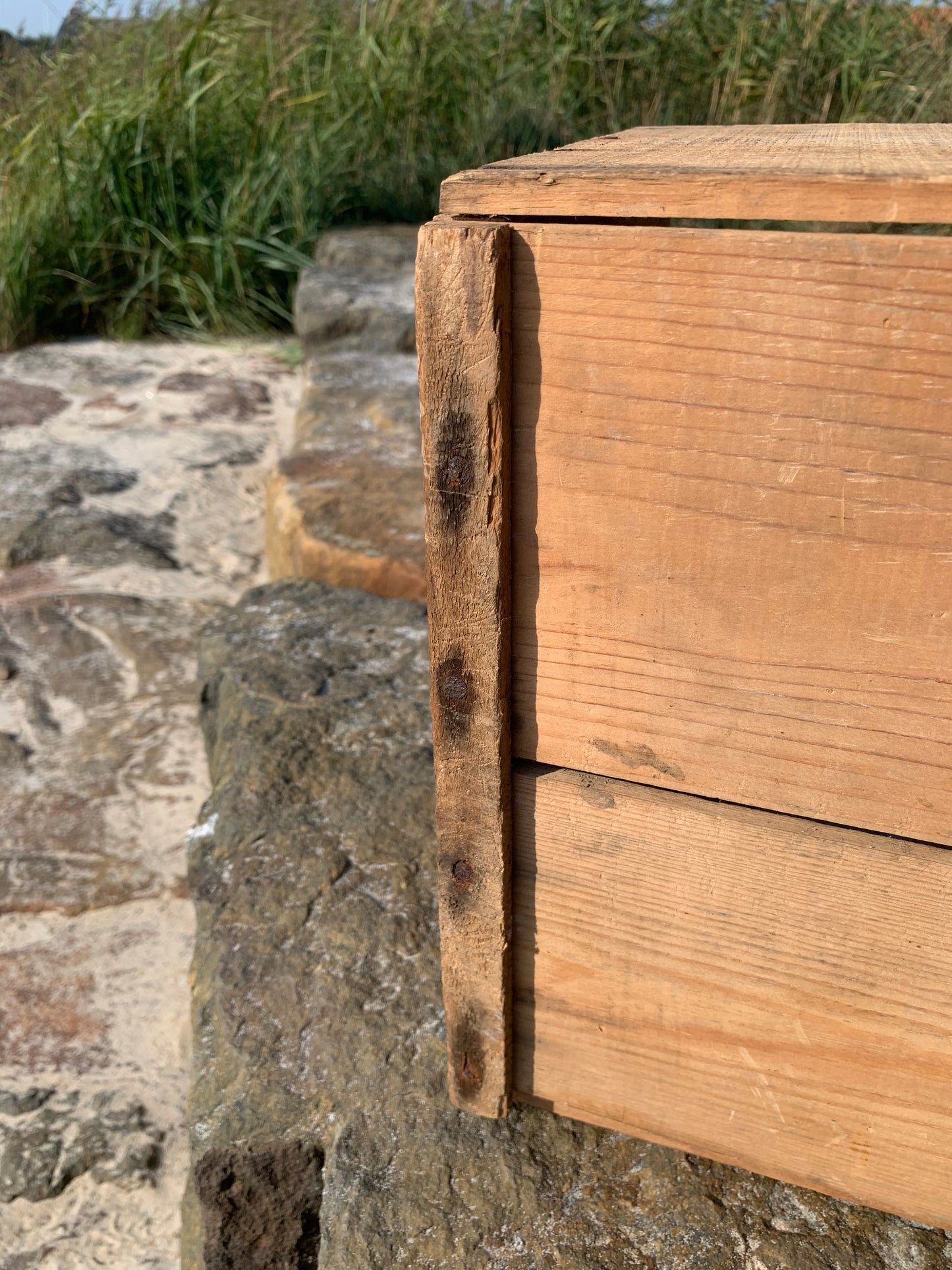 Trækasse med original reklamelabel