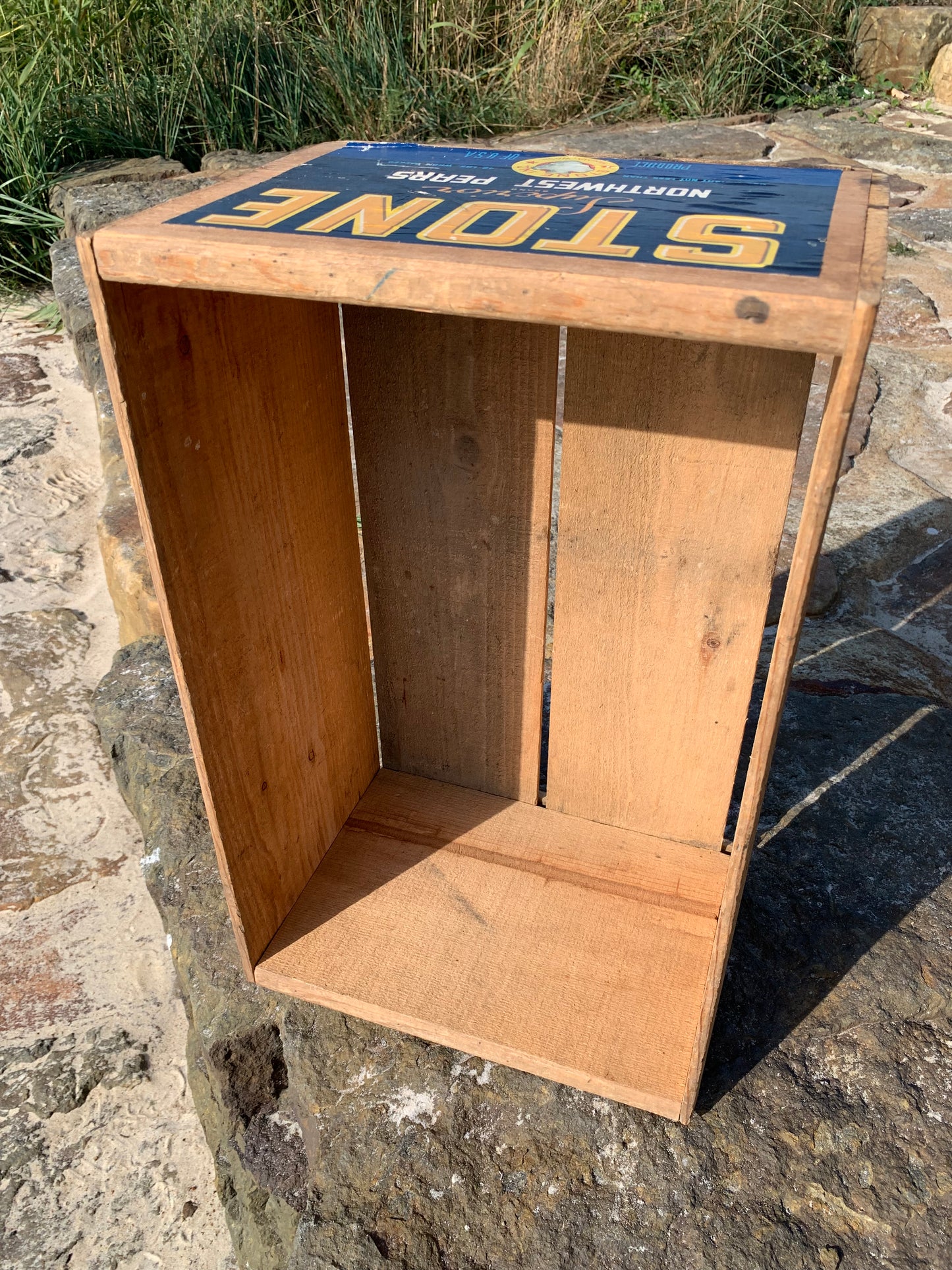 Trækasse med original reklamelabel