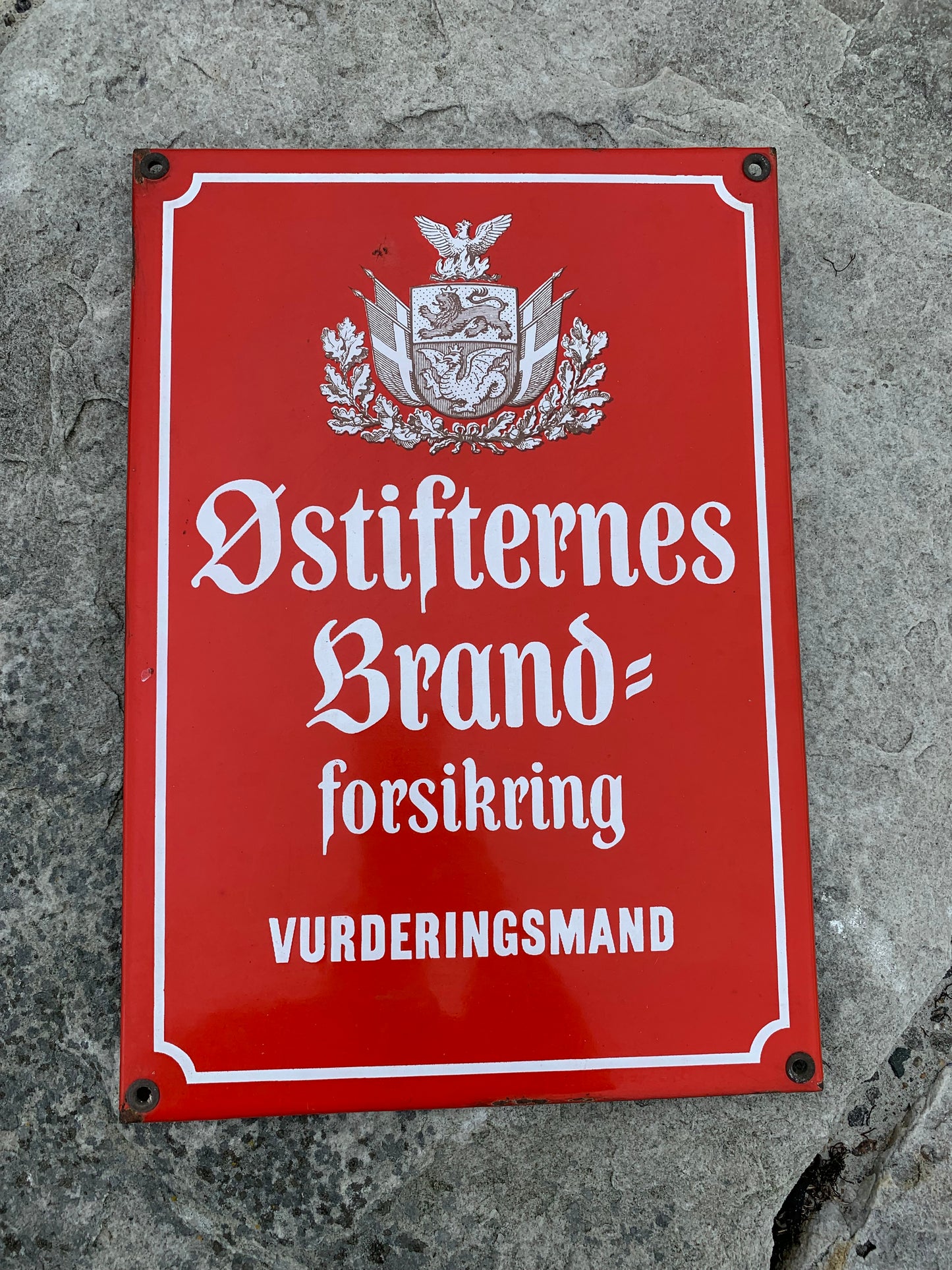 Emaljeskilt - Østifternes Brandforsikring