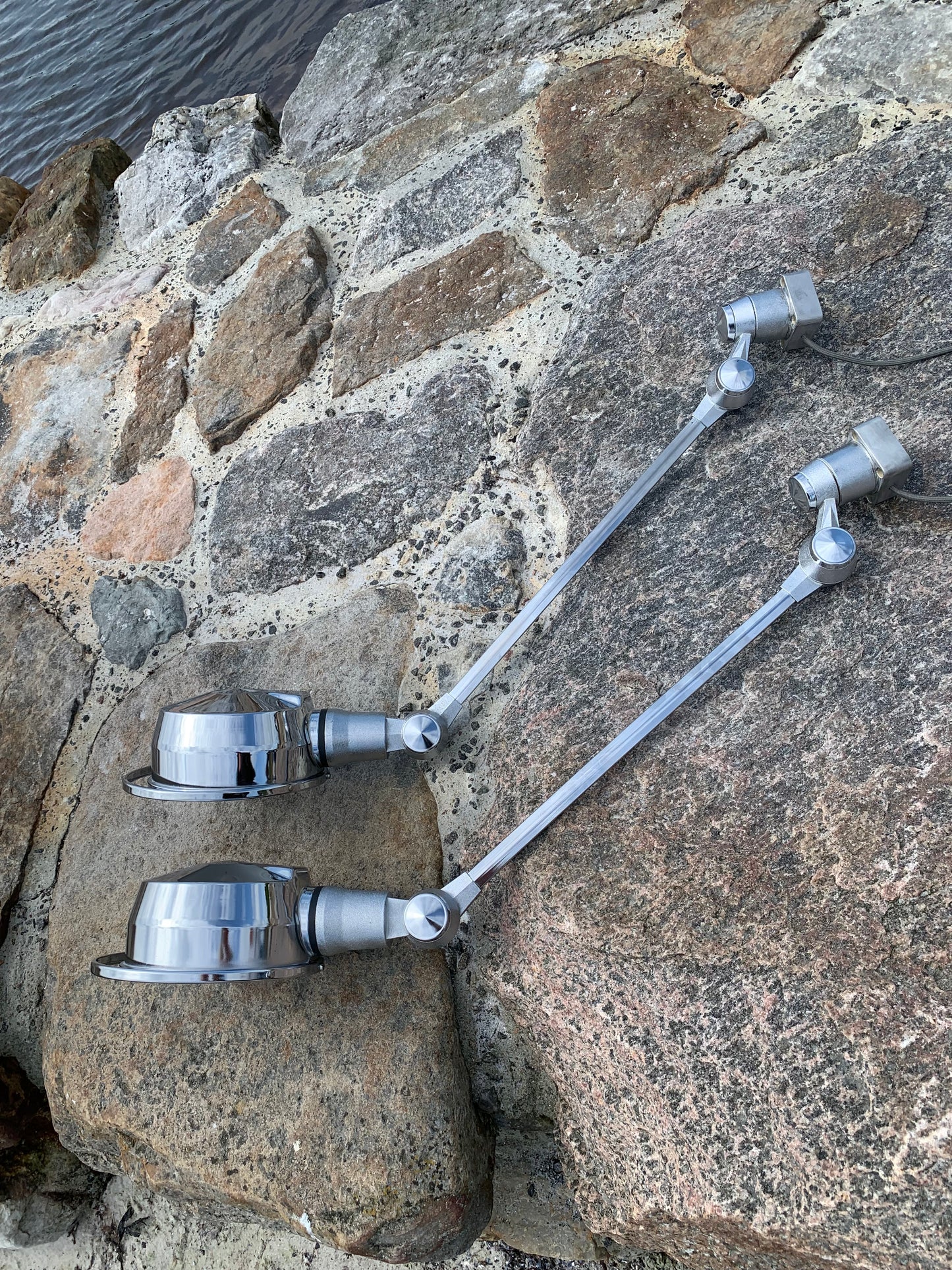 Sjælden Jieldé væg/loft lampe i Chrome