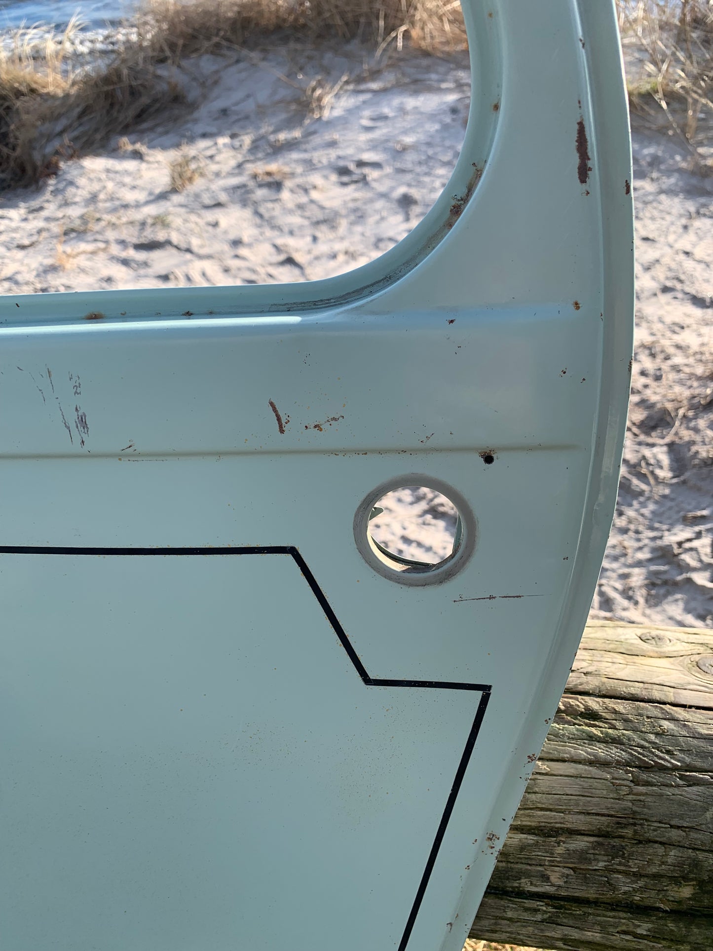 Dekorativ dør fra Citroën 2 CV