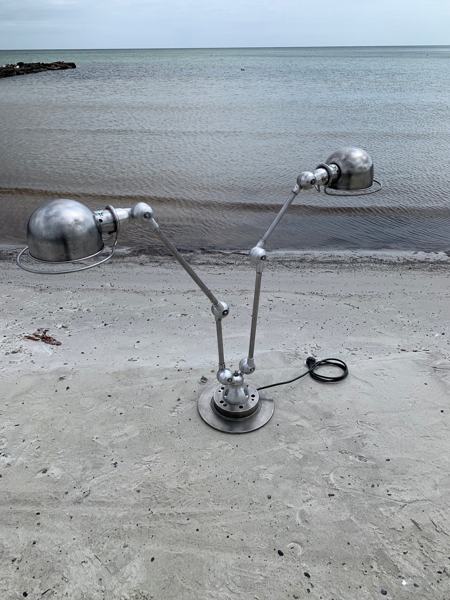 Jieldé bord/væg/loft lampe med dobbelt beslag og 2 x 2 arme