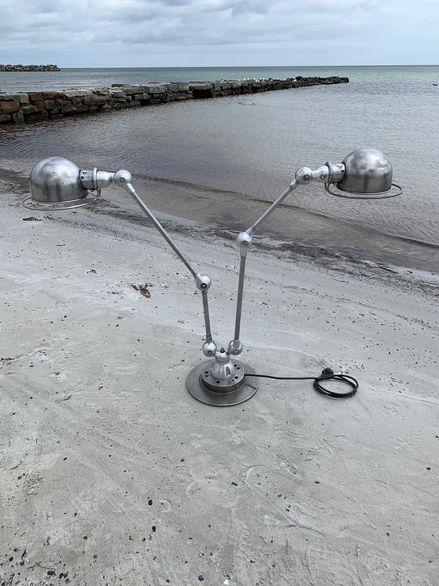 Jieldé bord/væg/loft lampe med dobbelt beslag og 2 x 2 arme