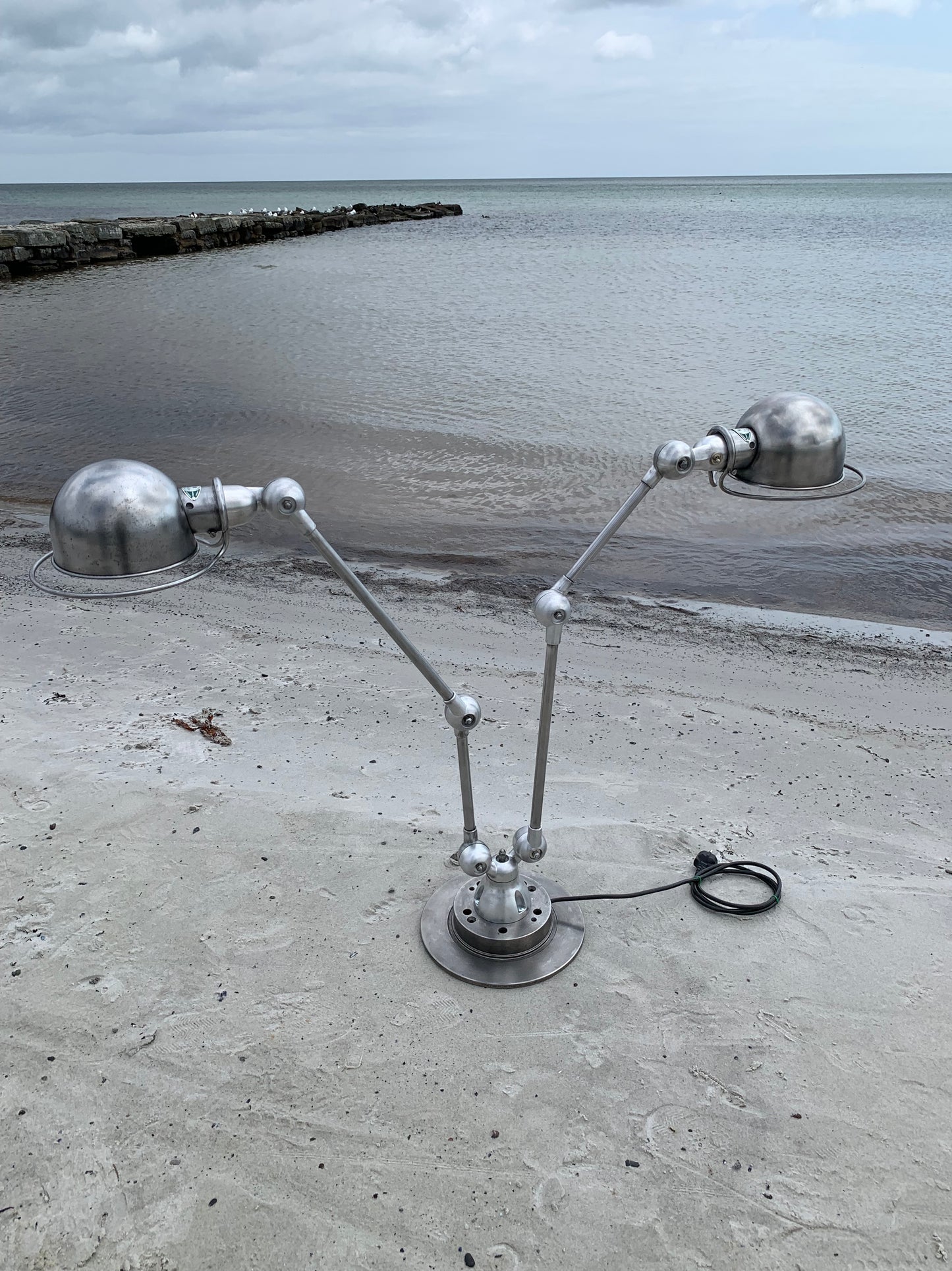 Jieldé bord/væg/loft lampe med dobbelt beslag og 2 x 2 arme
