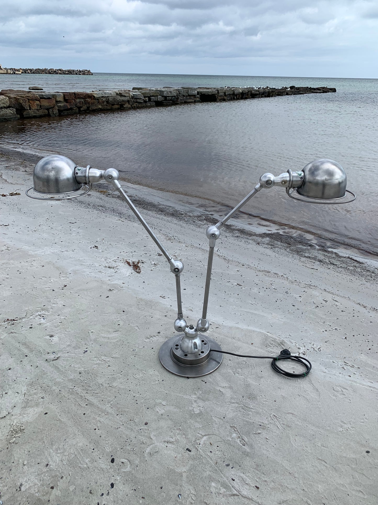 Jieldé bord/væg/loft lampe med dobbelt beslag og 2 x 2 arme