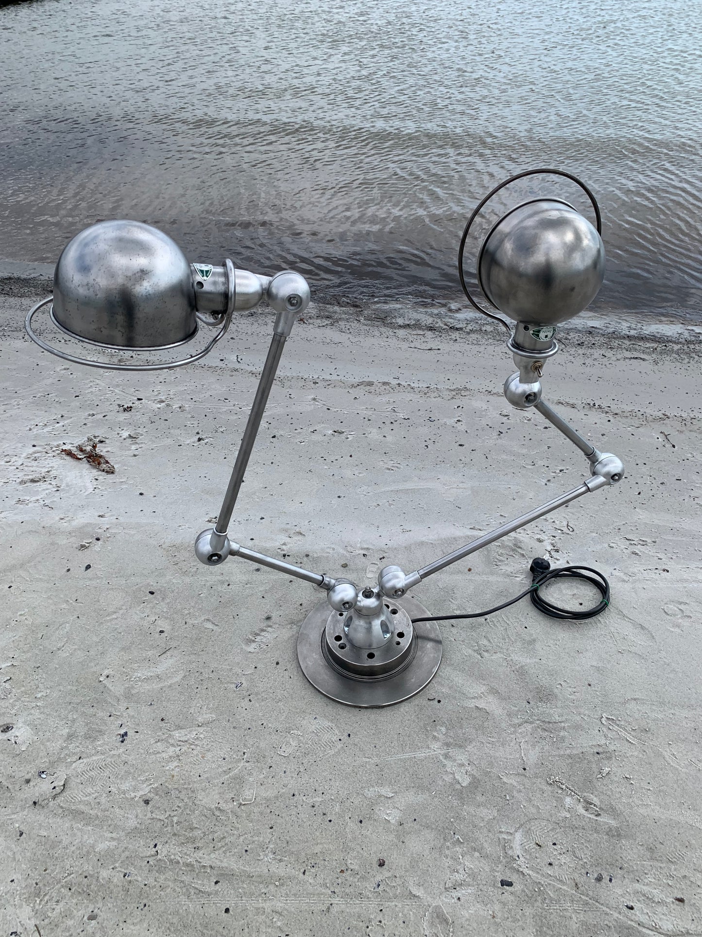 Jieldé bord/væg/loft lampe med dobbelt beslag og 2 x 2 arme