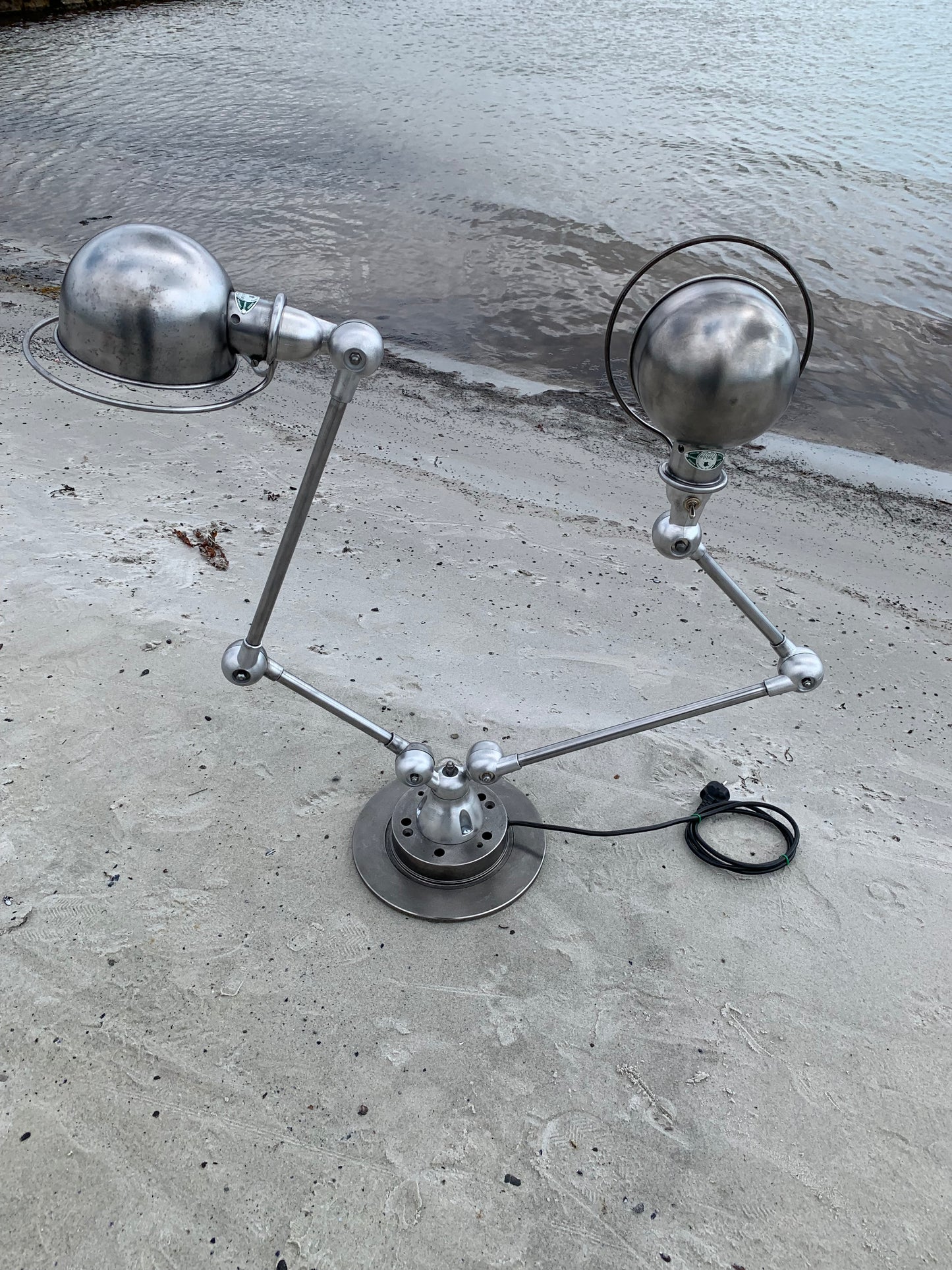 Jieldé bord/væg/loft lampe med dobbelt beslag og 2 x 2 arme