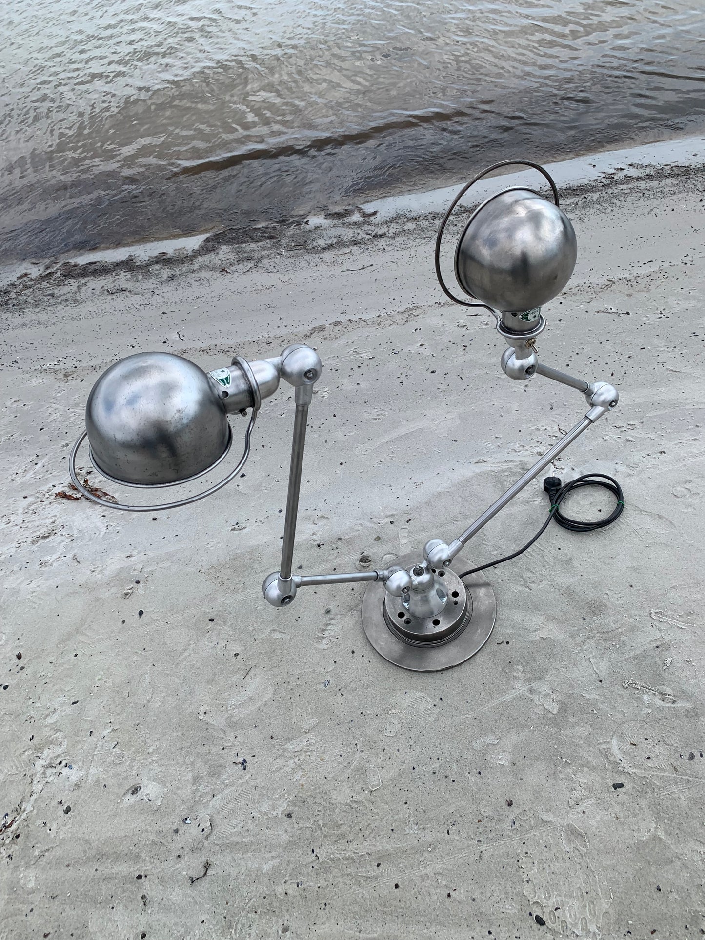 Jieldé bord/væg/loft lampe med dobbelt beslag og 2 x 2 arme