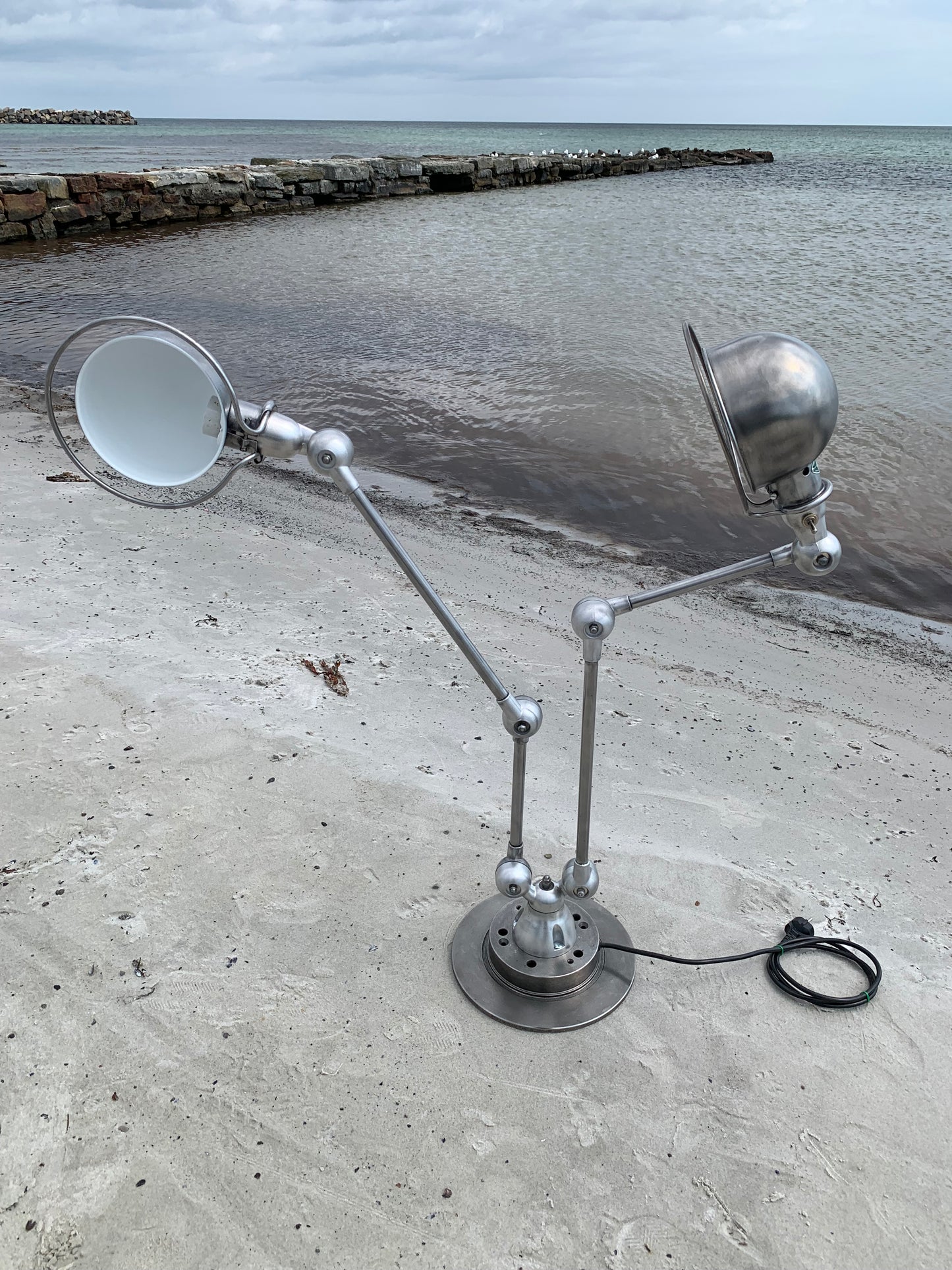 Jieldé bord/væg/loft lampe med dobbelt beslag og 2 x 2 arme