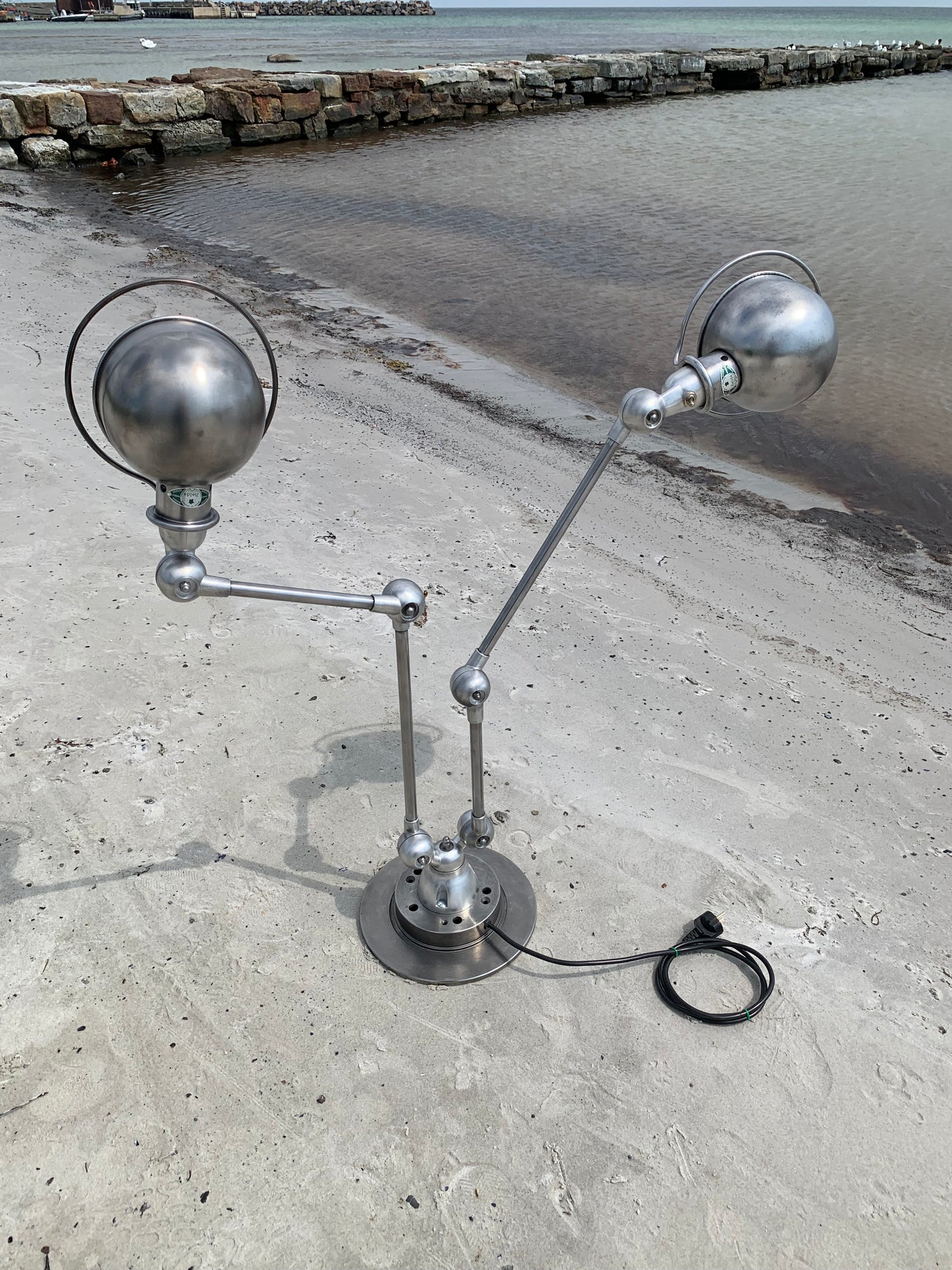 Jieldé bord/væg/loft lampe med dobbelt beslag og 2 x 2 arme