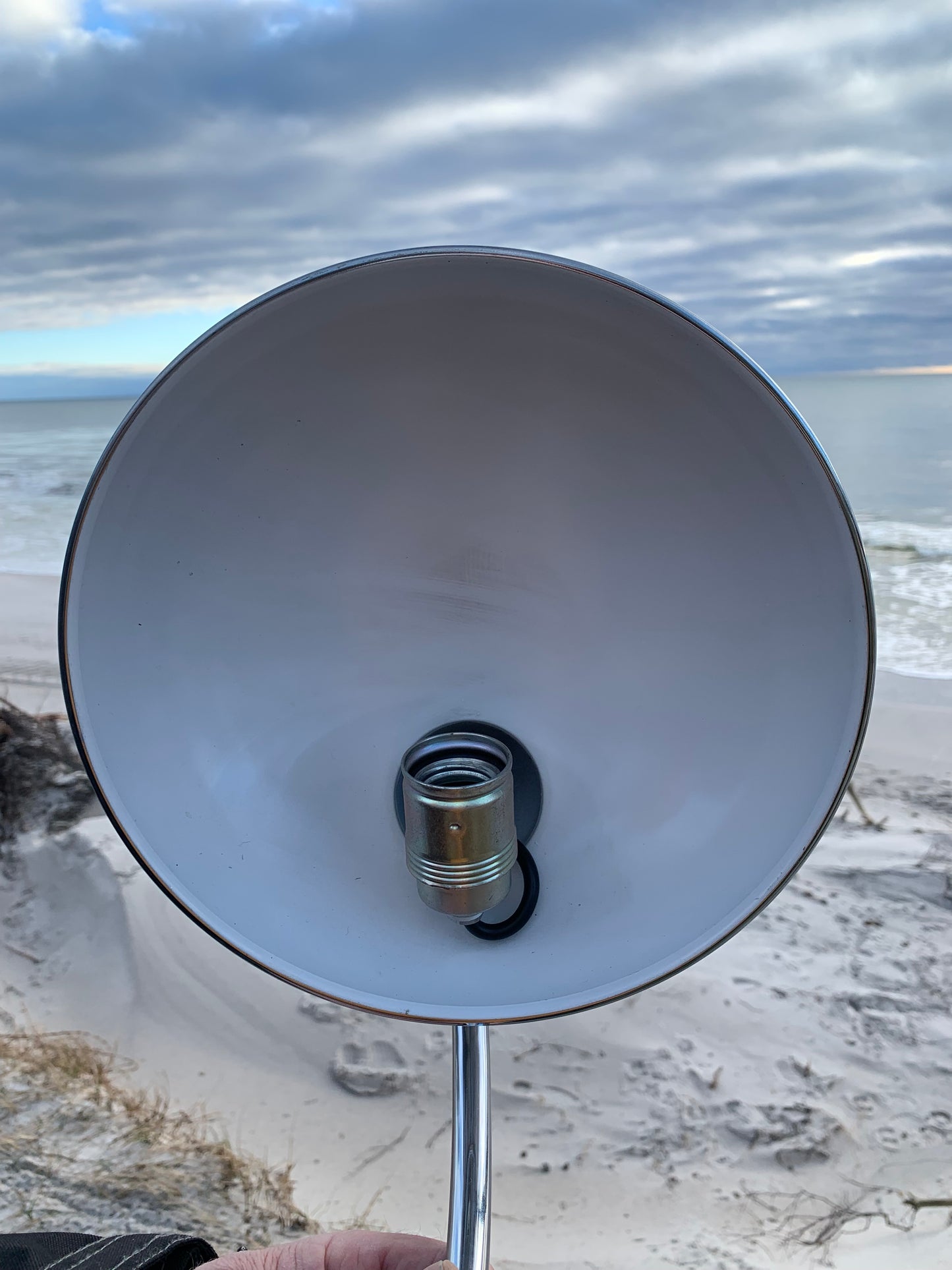 Koranda lampe - Chrome og træ