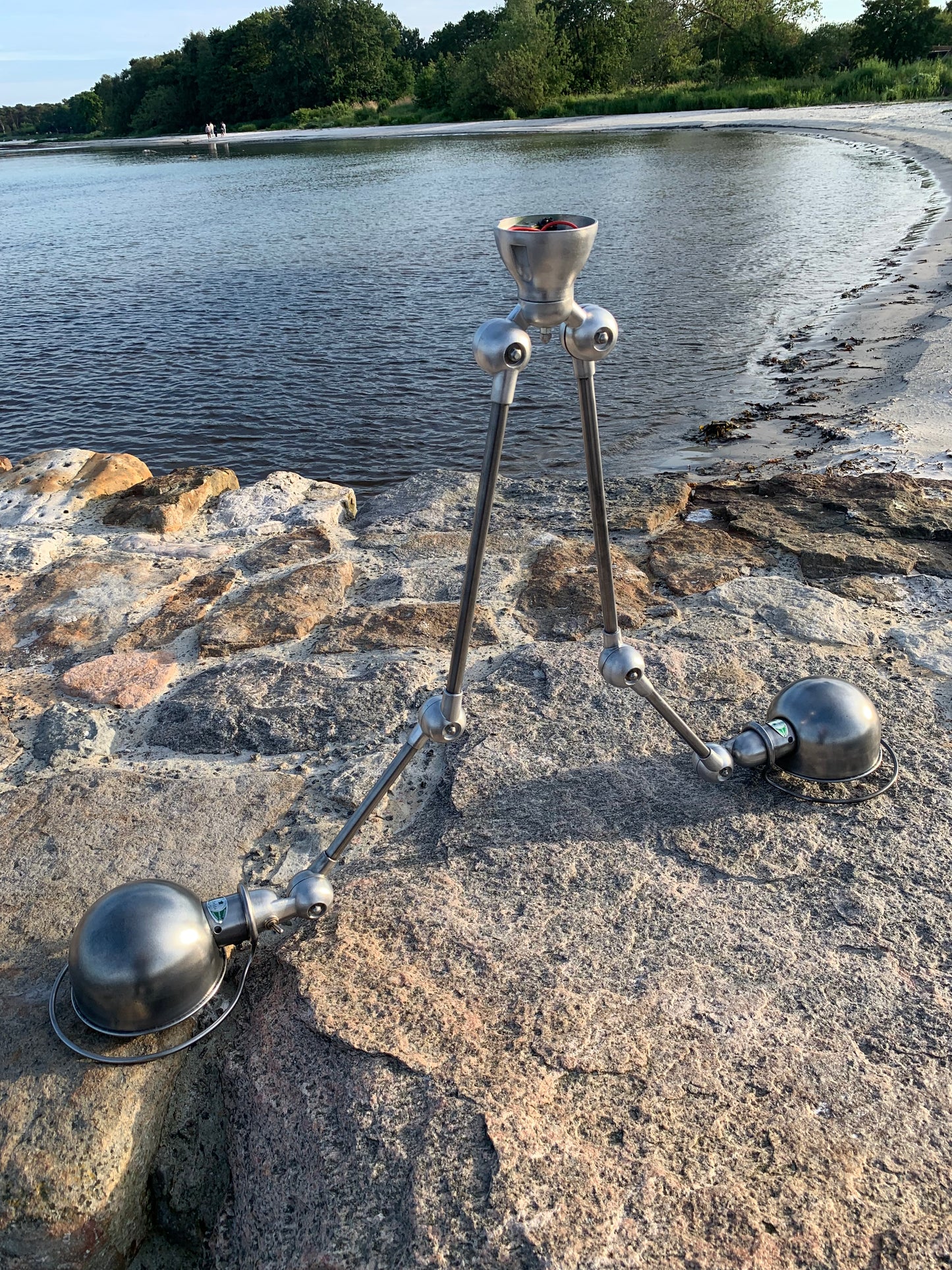 Jieldé loftlampe med dobbeltbeslag og 2 x 2 arme