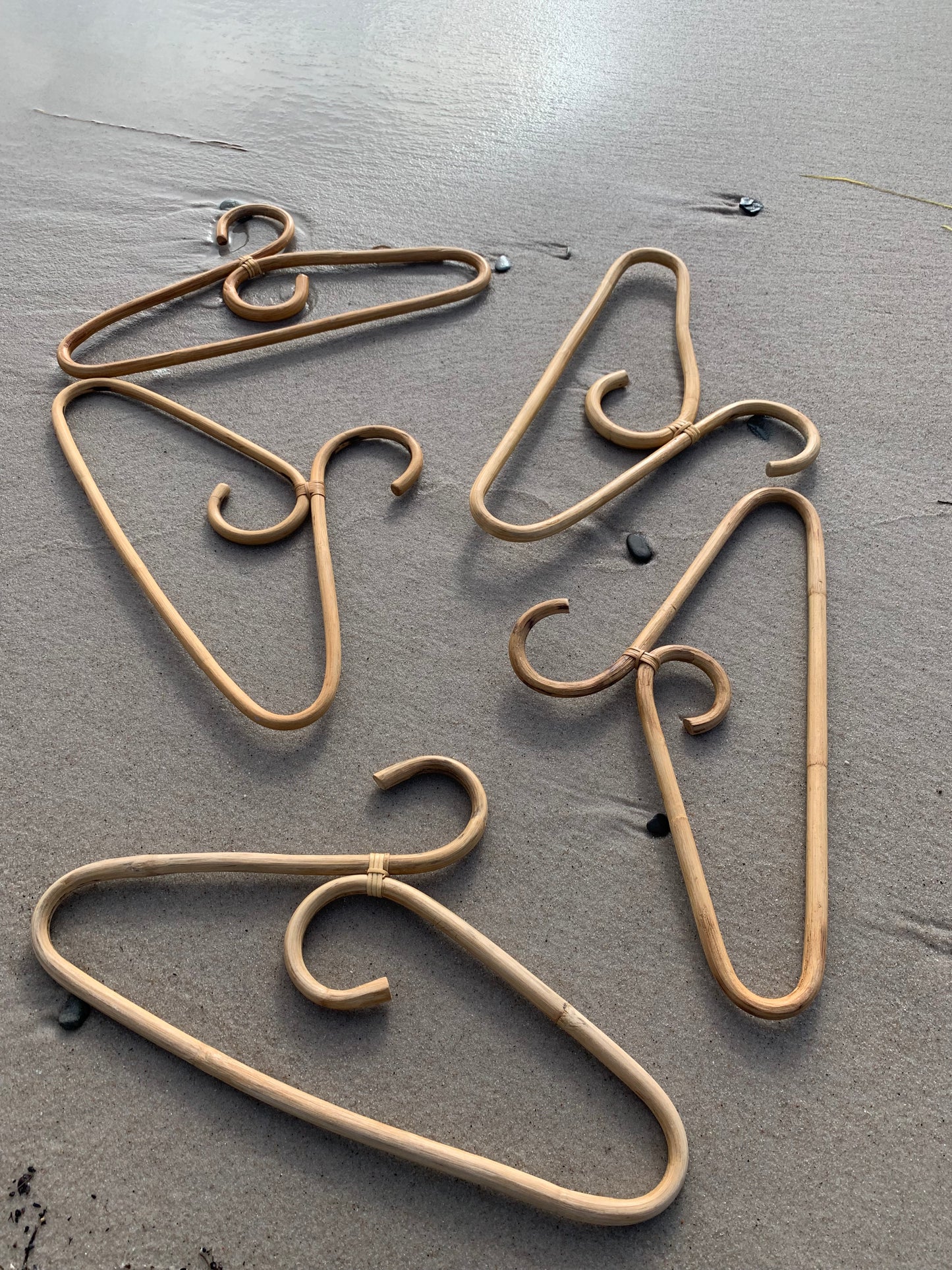Bøjler i bambus - (6 stk.)