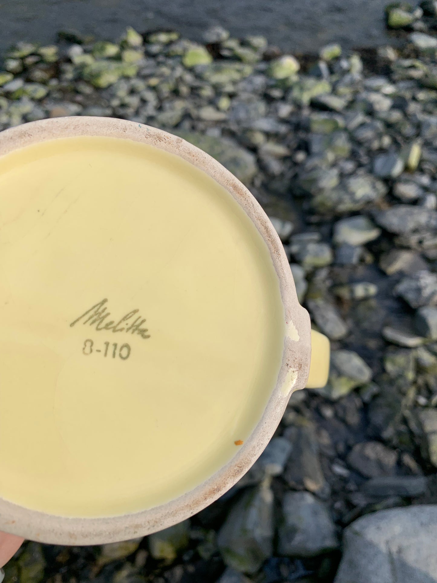 Fin gammel Melitta porcelænskande