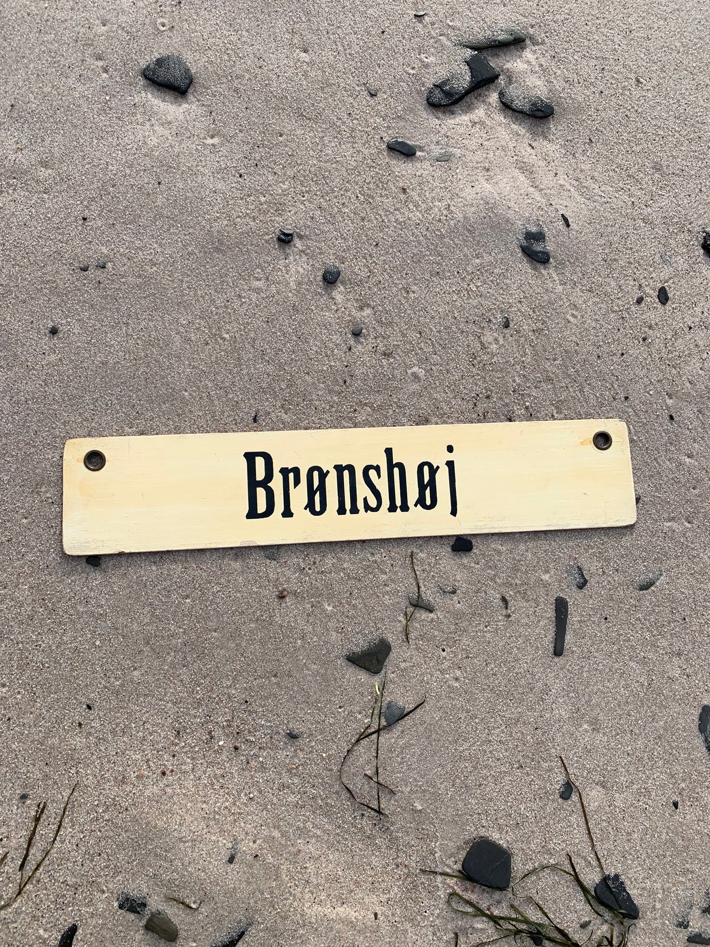 Gammelt sporvognsskilt Brønshøj/Ndr. Fasanvej