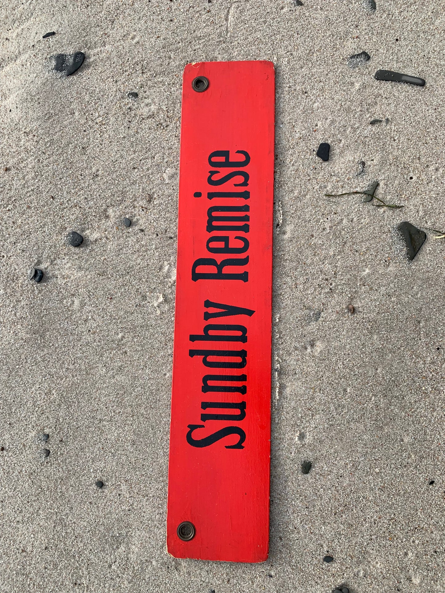 Gammelt sporvognsskilt Nørrebro Remise/Sundby Remise