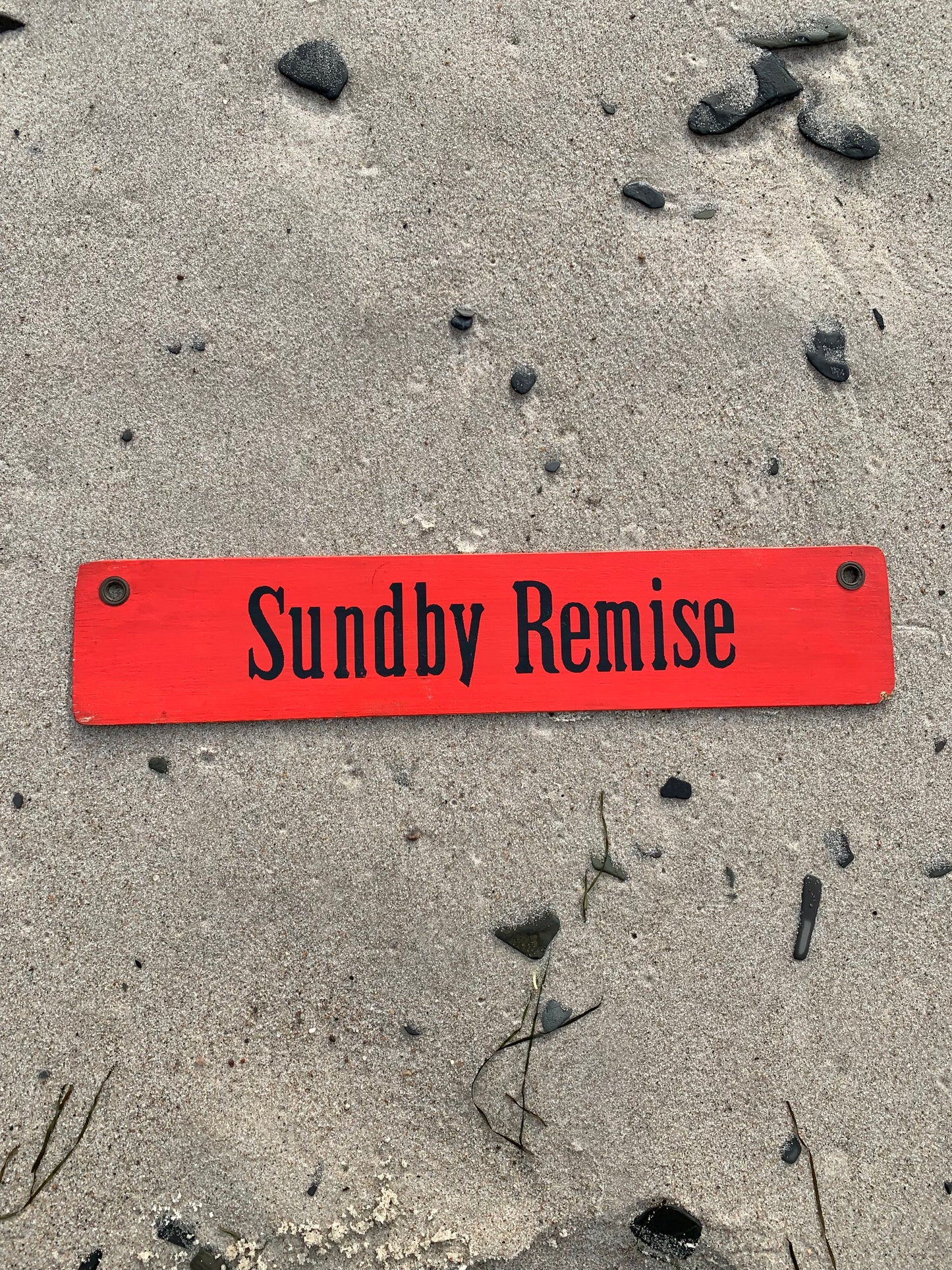 Gammelt sporvognsskilt Sundby Remise/Sundbyvester Plads