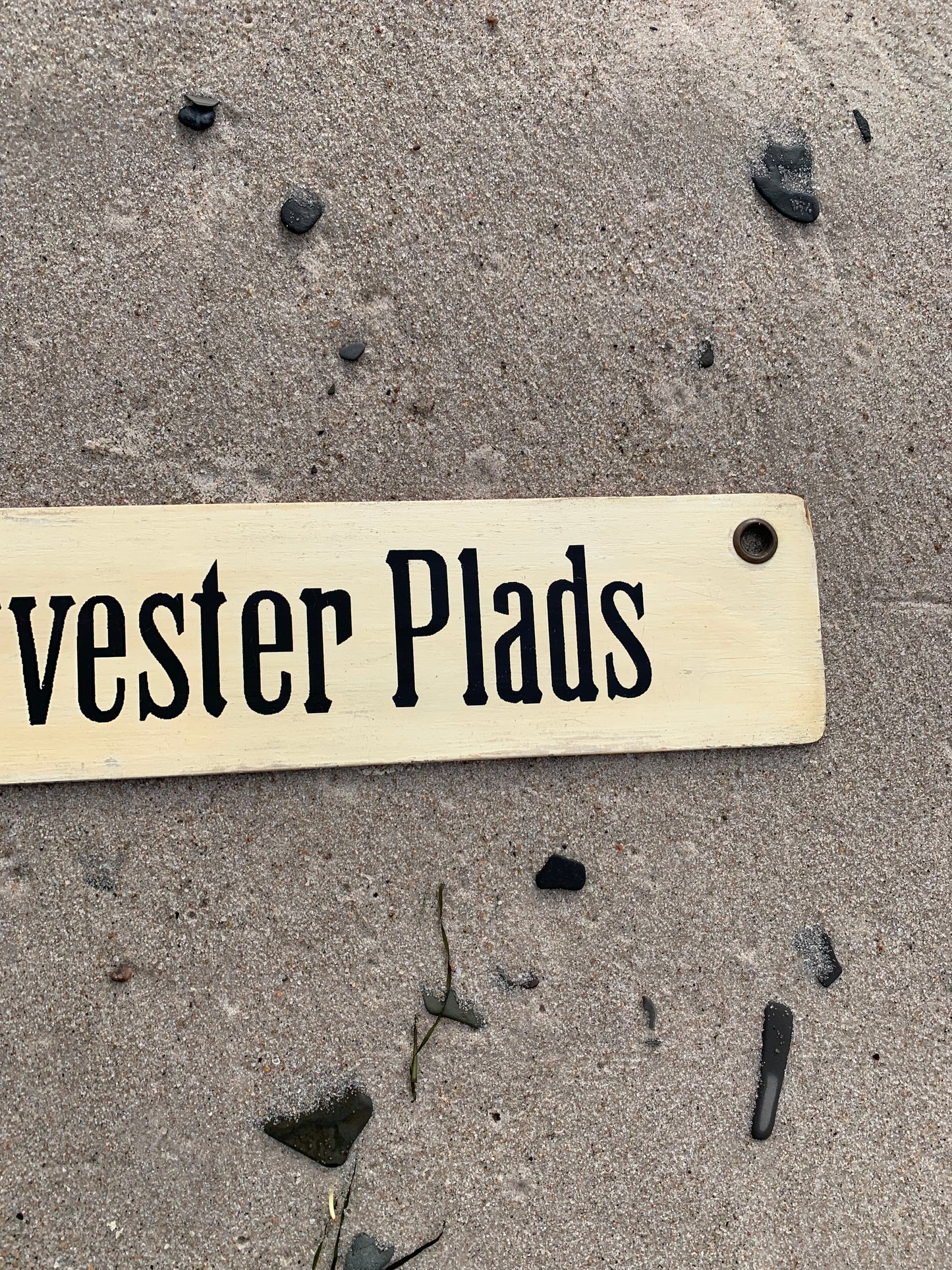 Gammelt sporvognsskilt Sundby Remise/Sundbyvester Plads