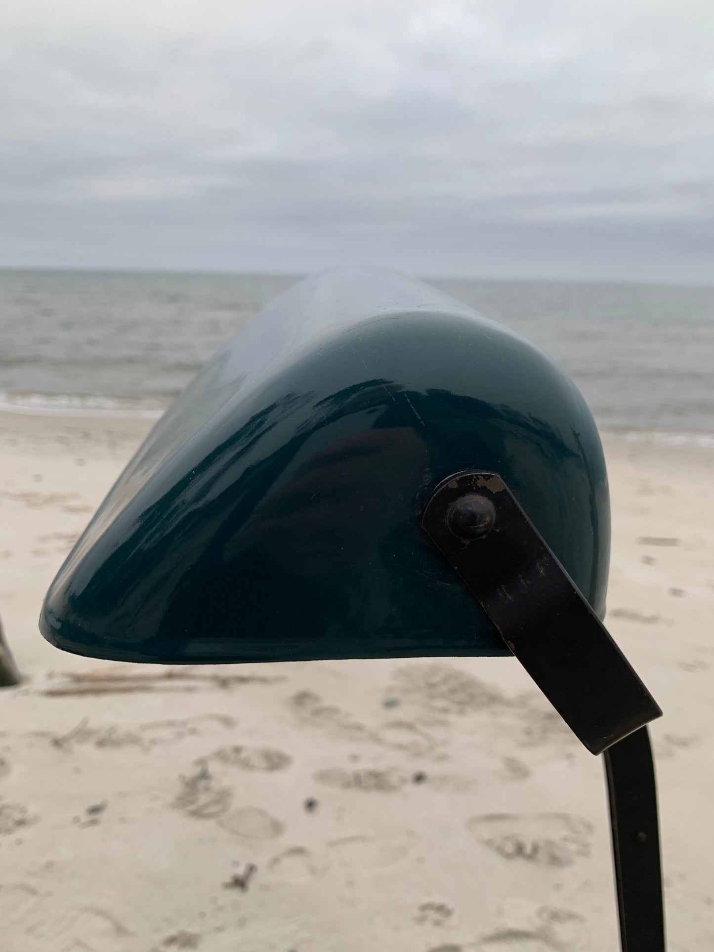 Notarlampe med emaljeskærm