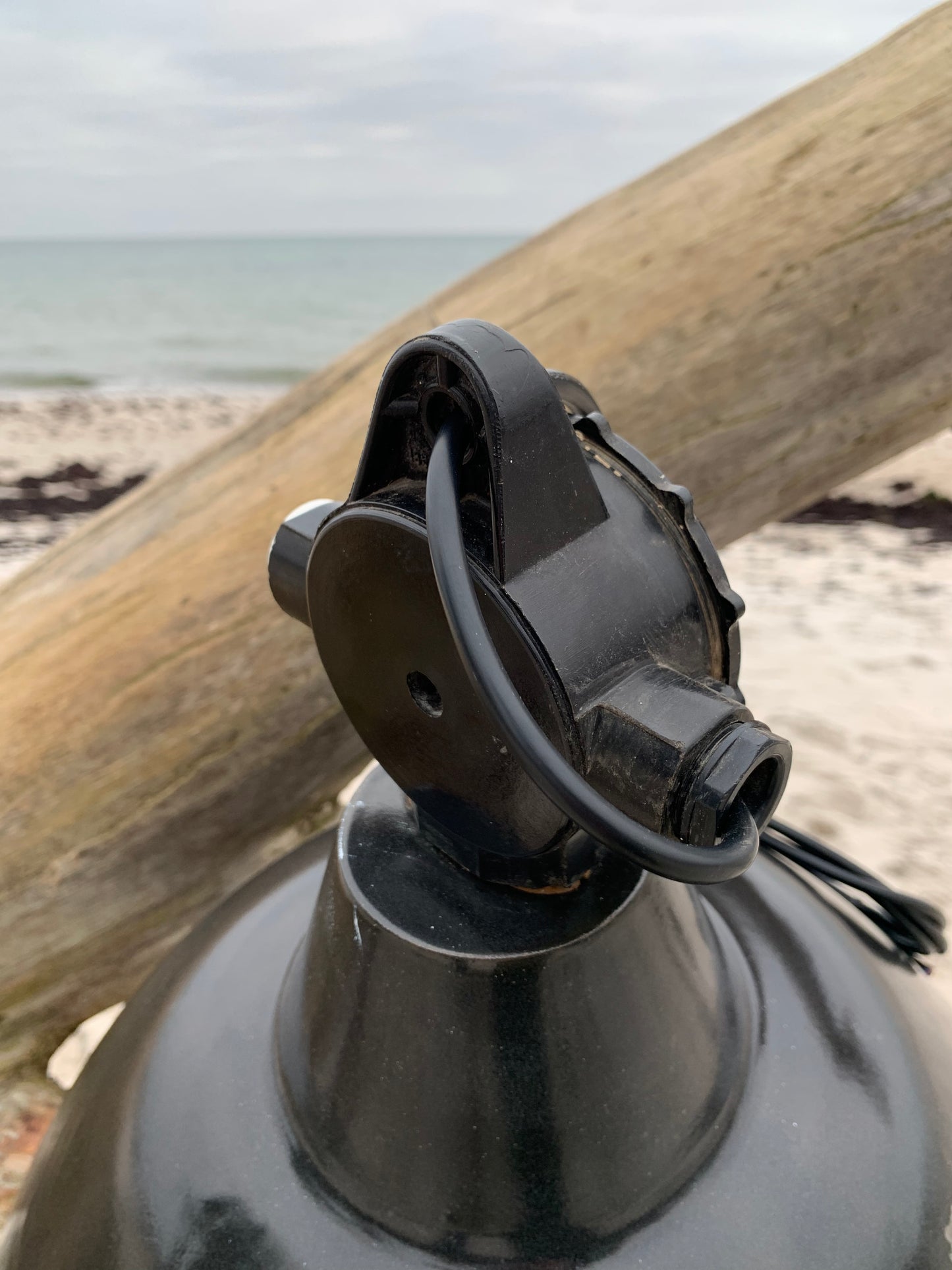 Industriel fransk pendel med patina