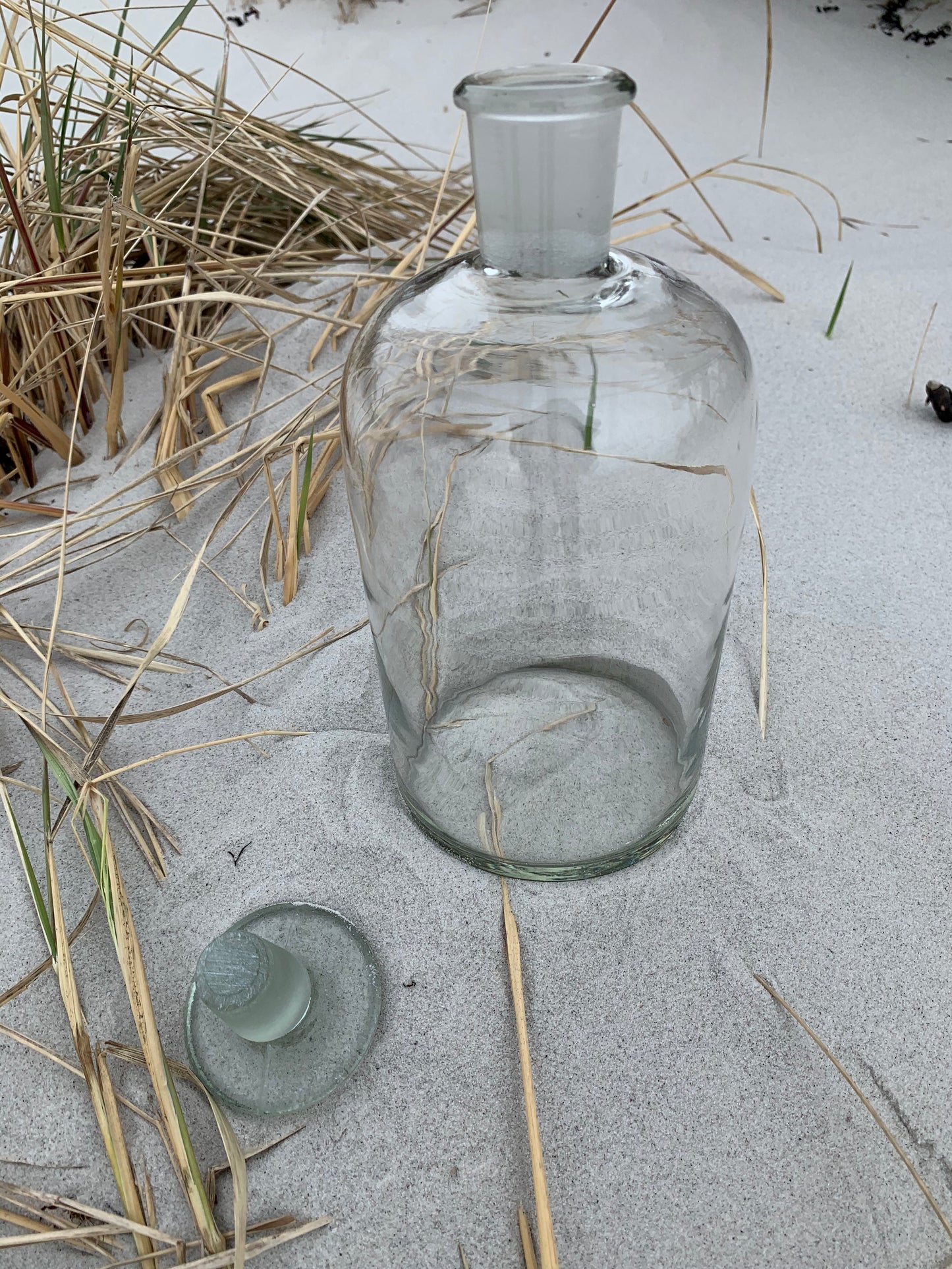 Apotekerflaske i klart glas