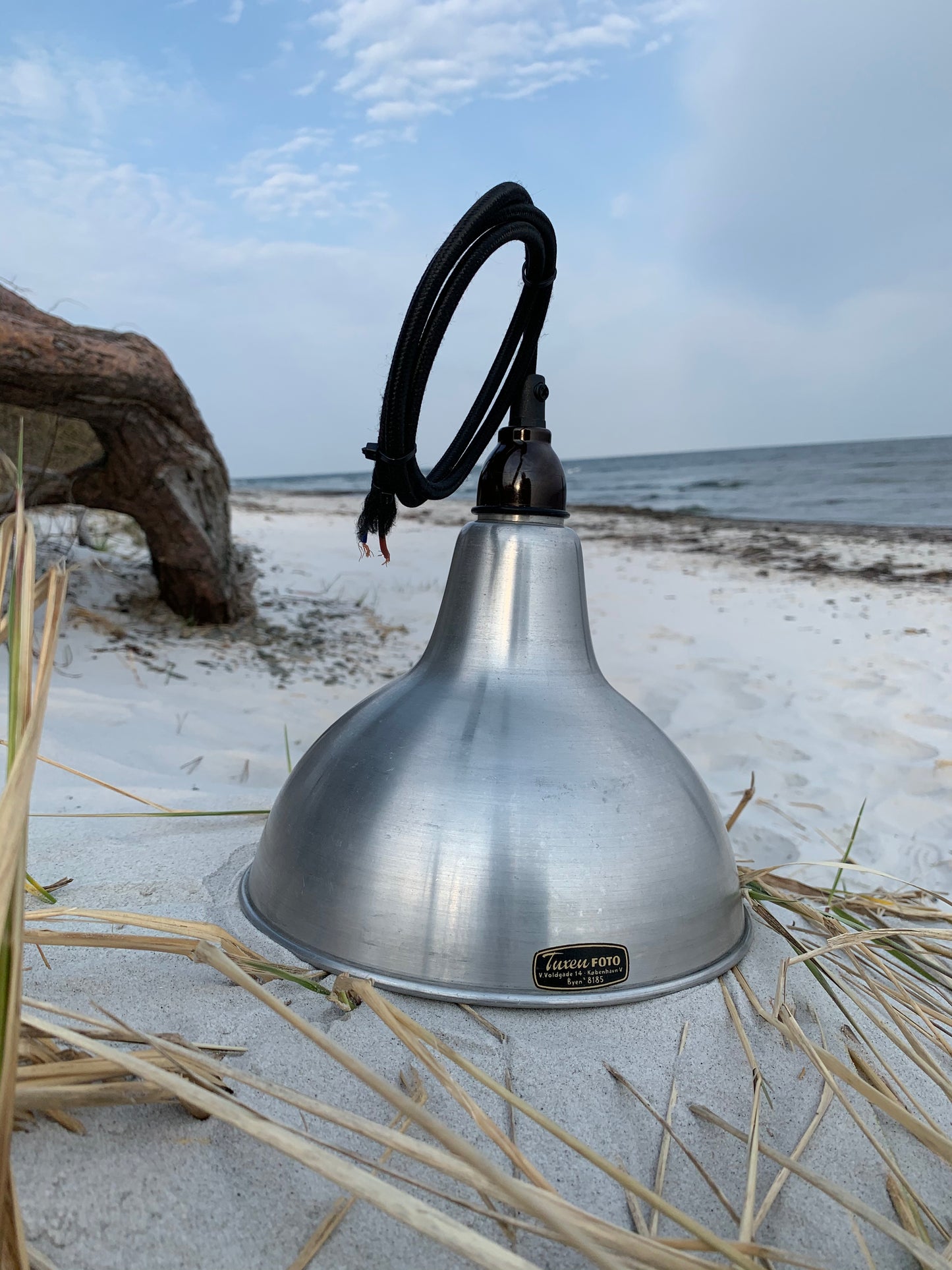 Industriel lampe med sjov detalje