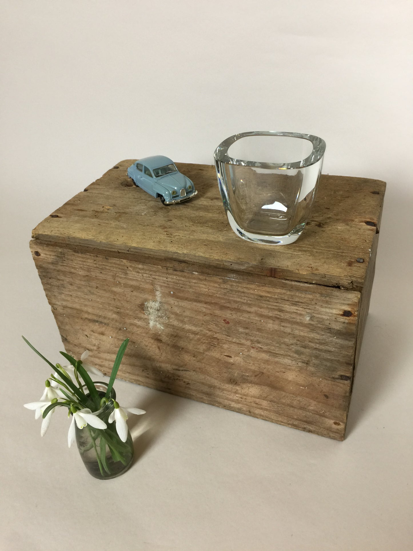 Smuk gammel glas vase - sandsynligvis fra Strömbergshyttan i Sverige