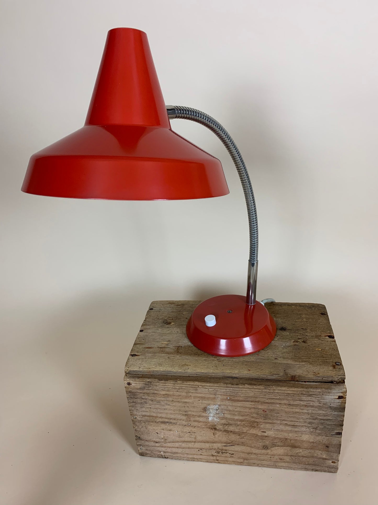 Rød retrolampe