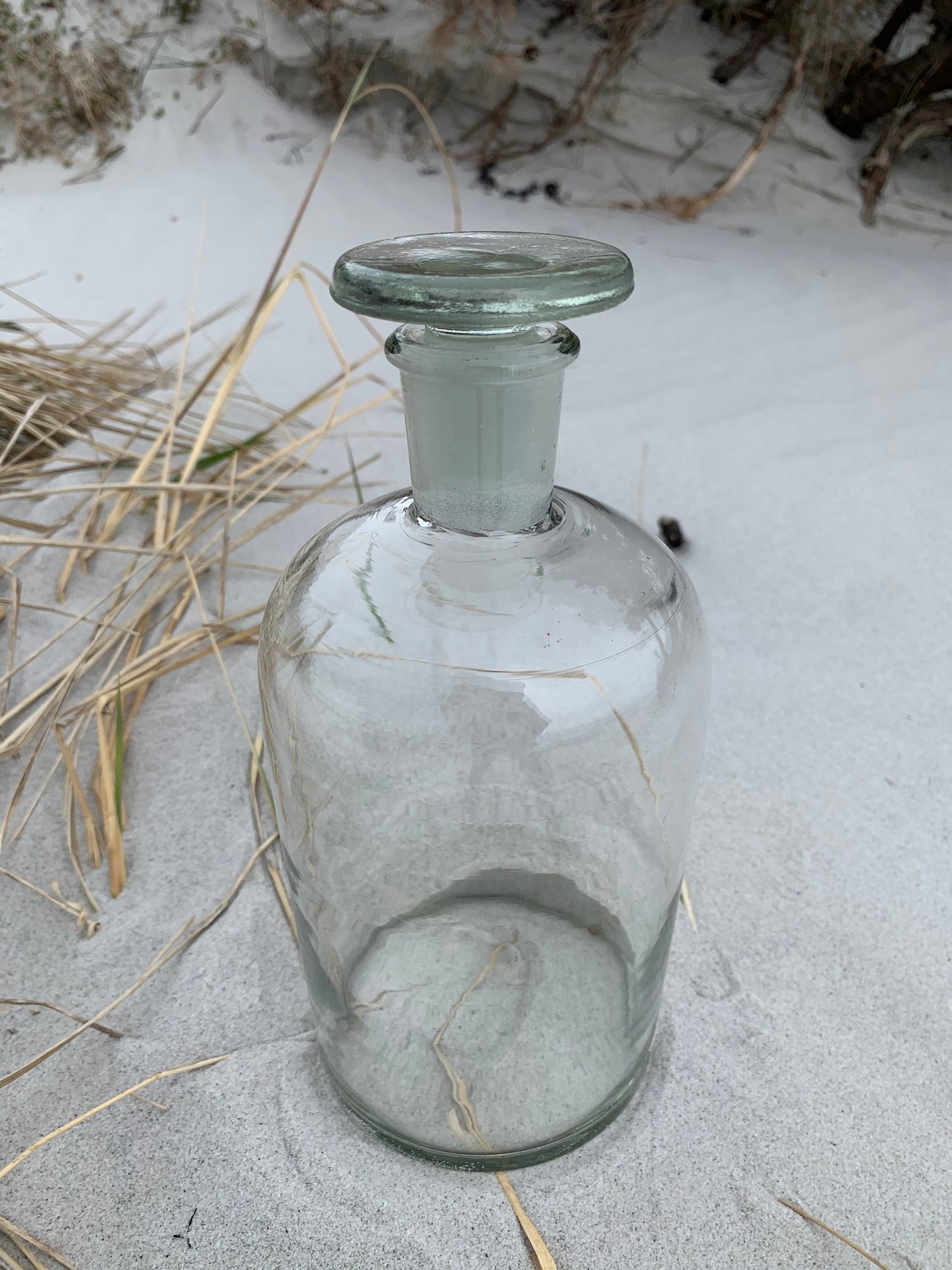 Apotekerflaske i klart glas