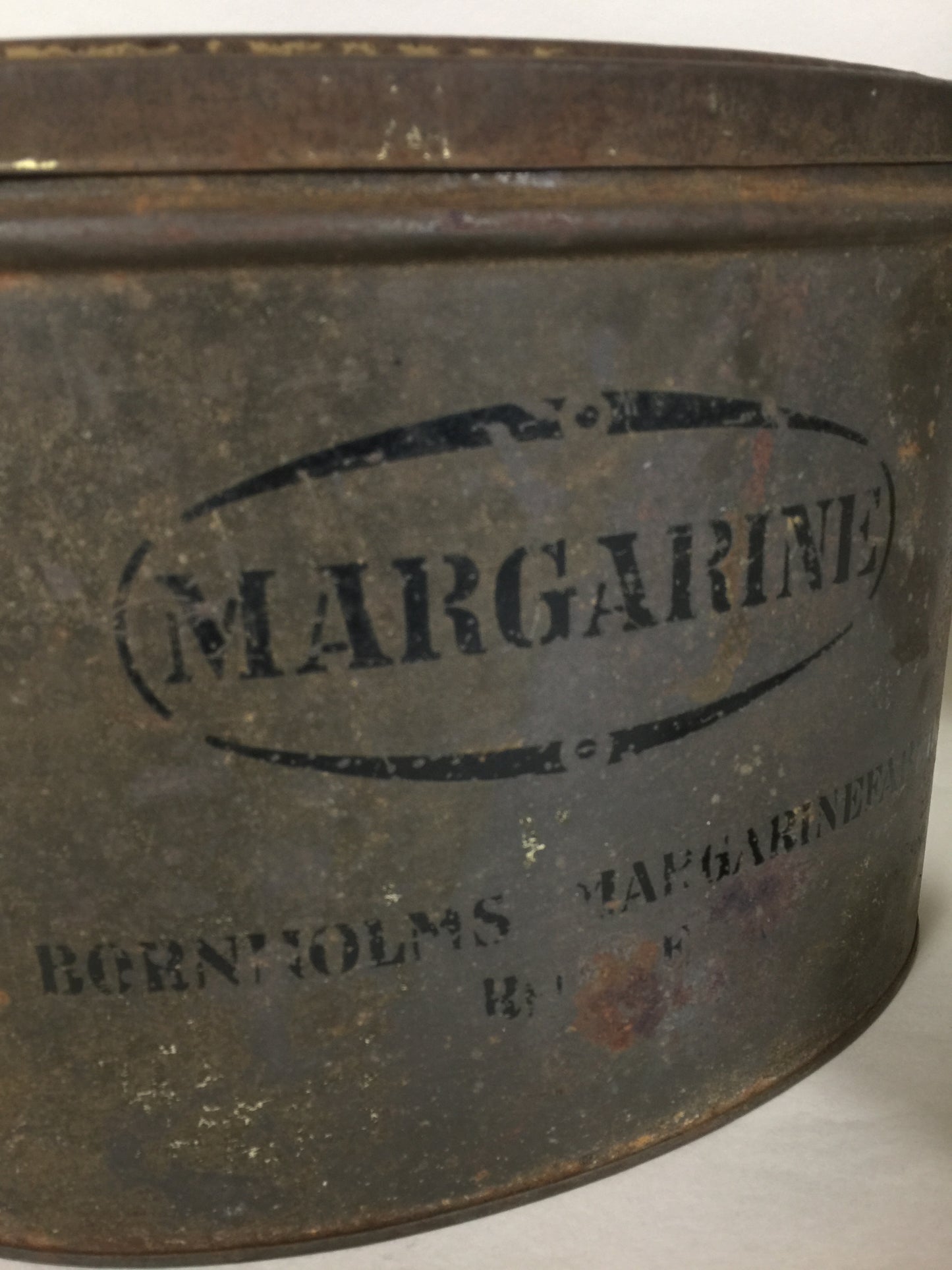Margaine dåse fra Bornholmsk margarinefabrik