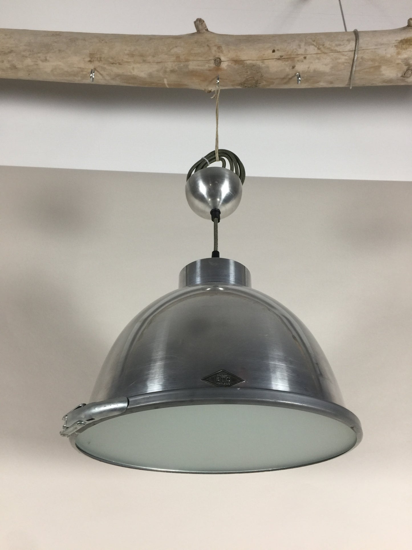 Original BTC lampe - Giant med sandblæst glas